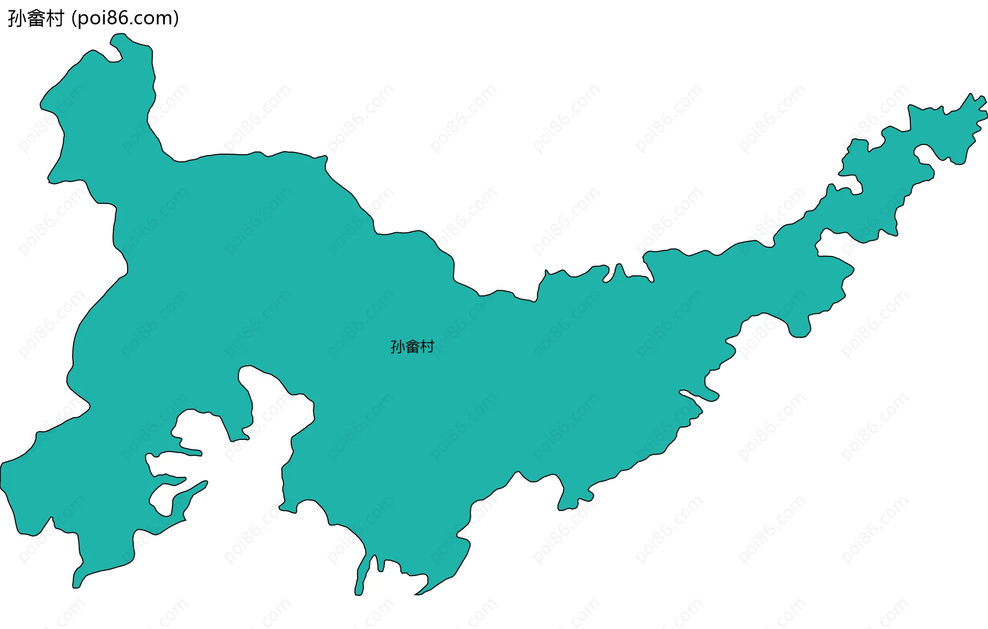 孙畲村边界地图