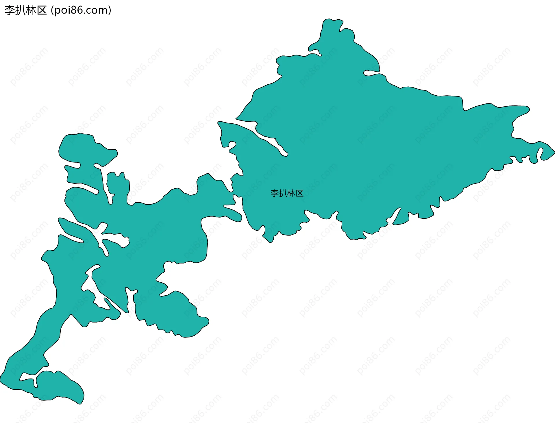 李扒林区边界地图