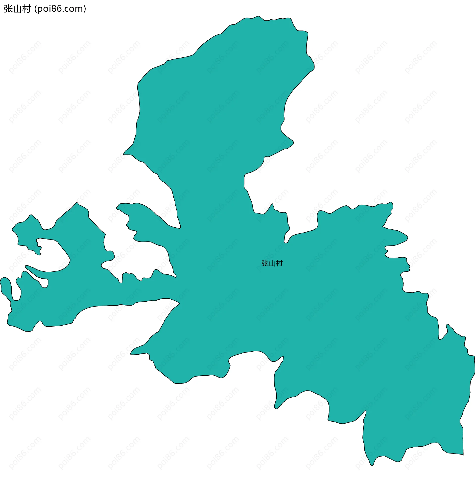 张山村边界地图