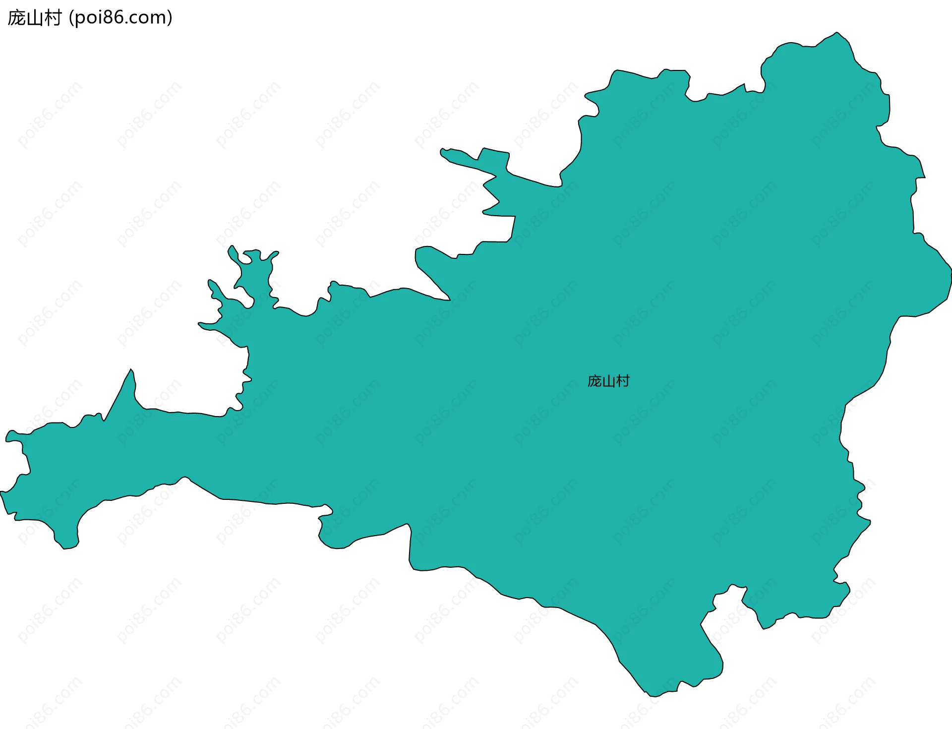 庞山村边界地图