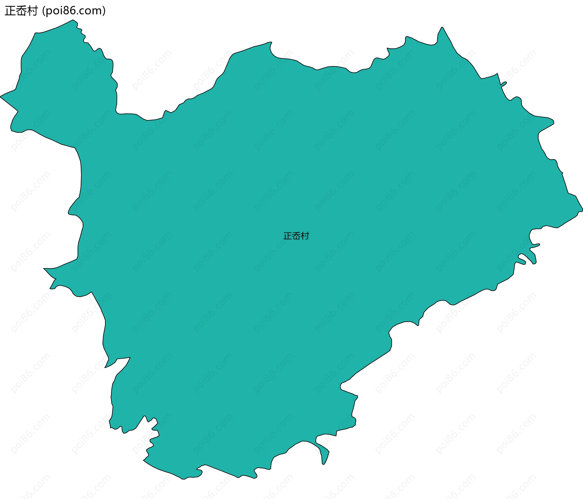 正岙村边界地图
