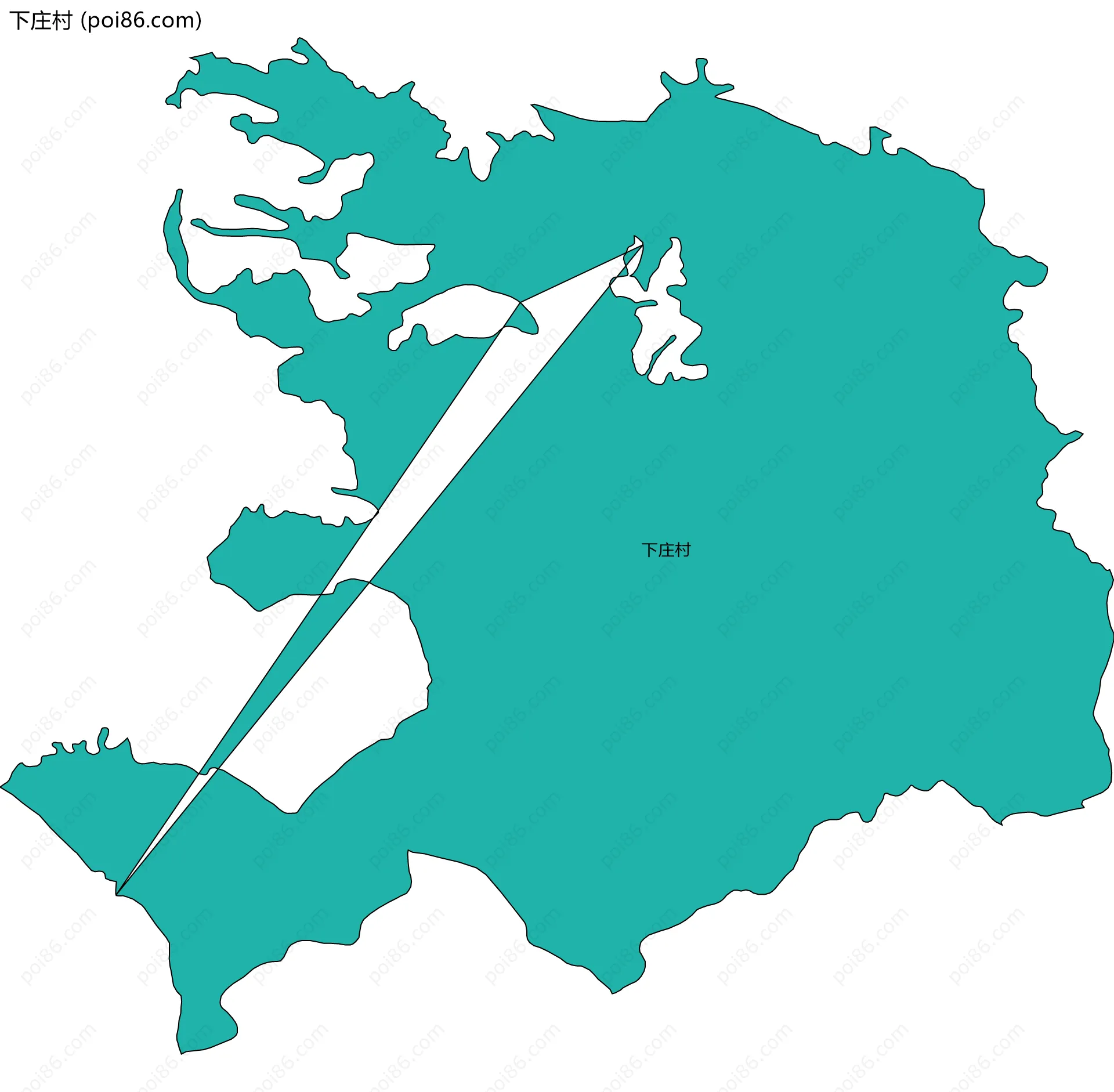 下庄村边界地图