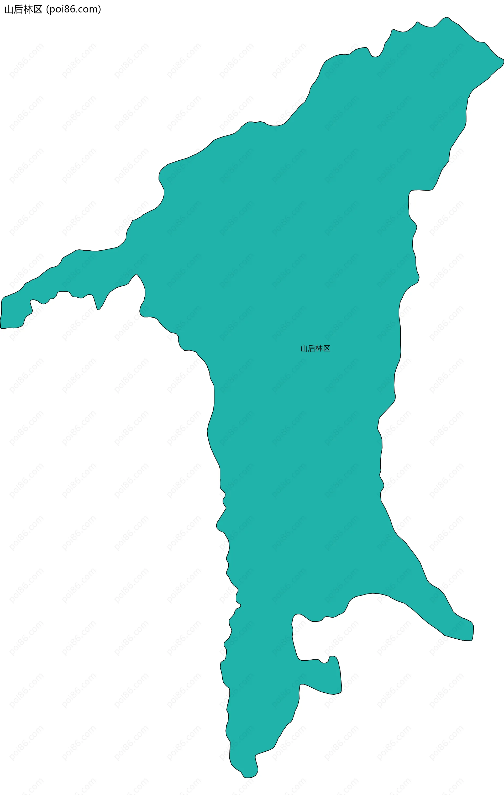 山后林区边界地图