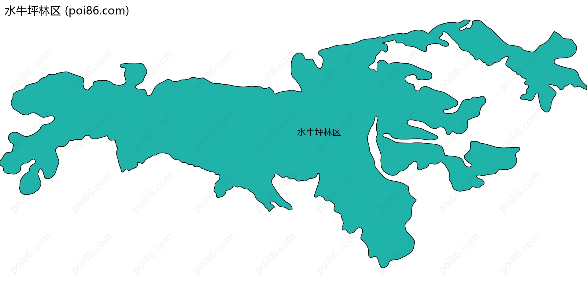 水牛坪林区边界地图