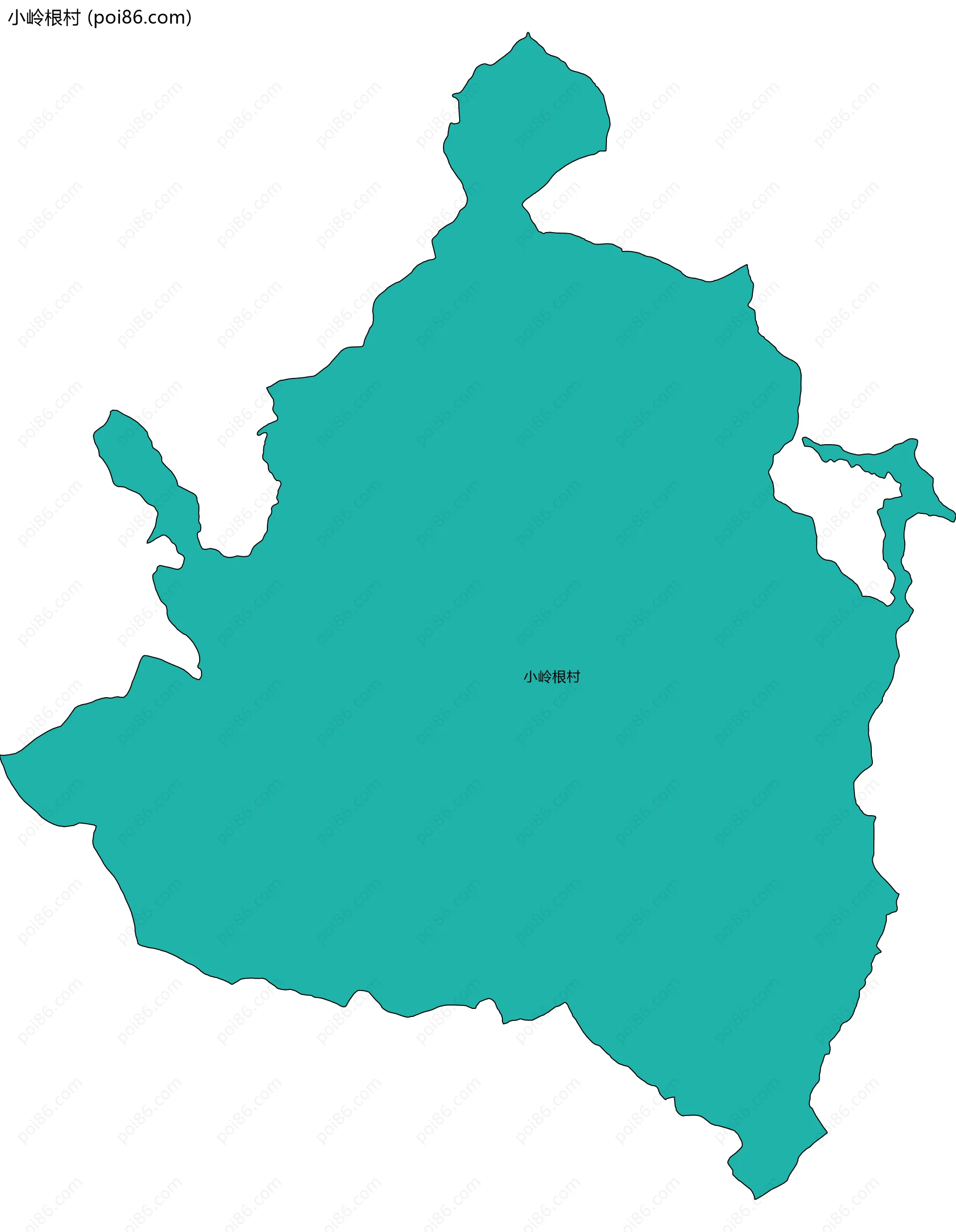 小岭根村边界地图