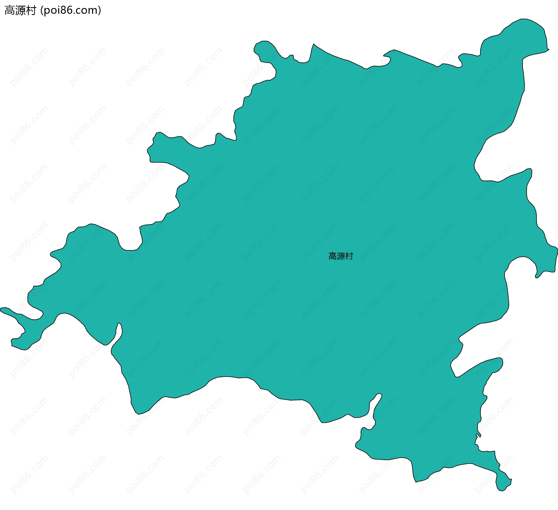 高源村边界地图