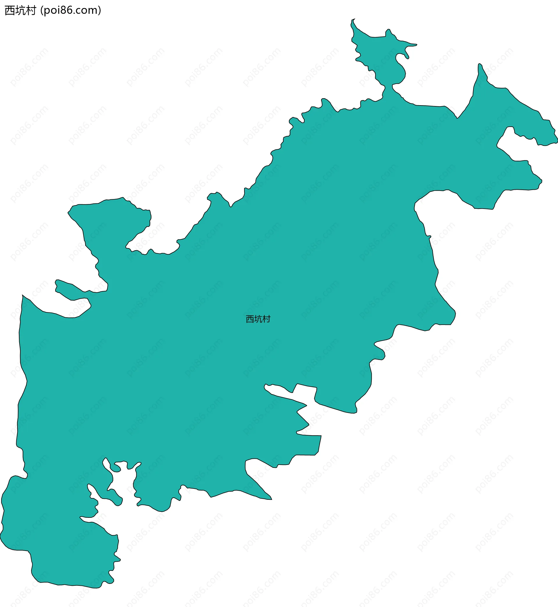 西坑村边界地图