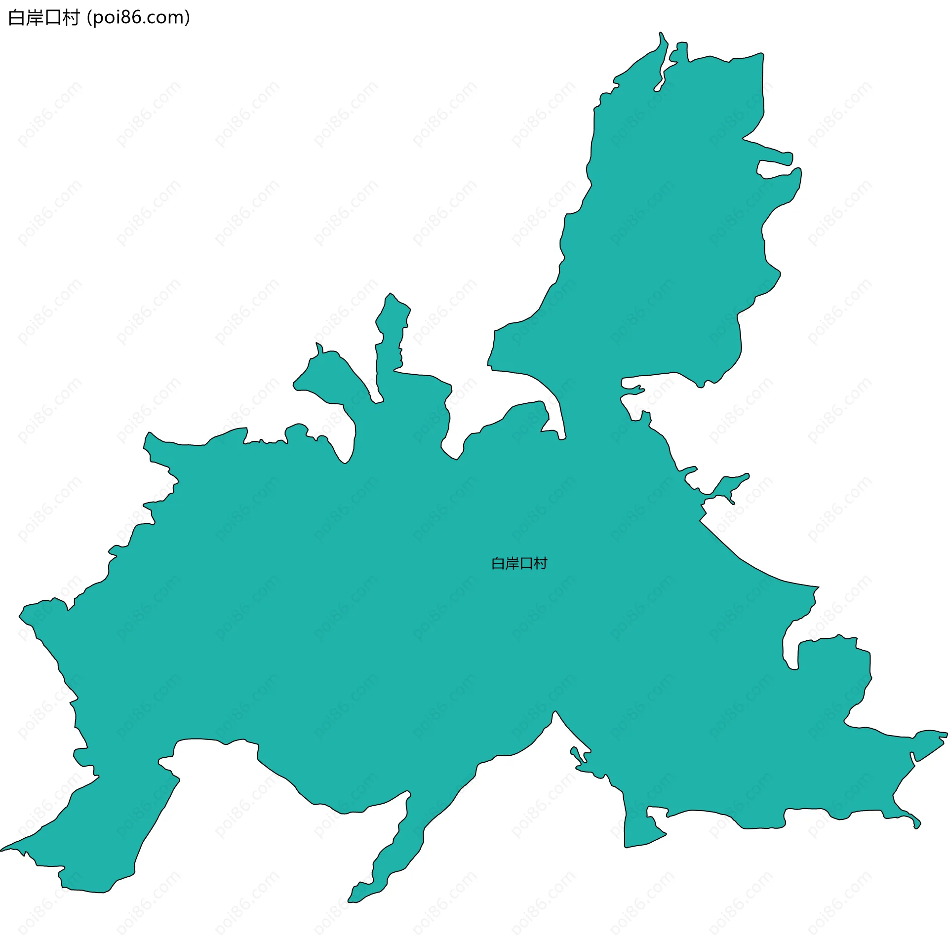 白岸口村边界地图