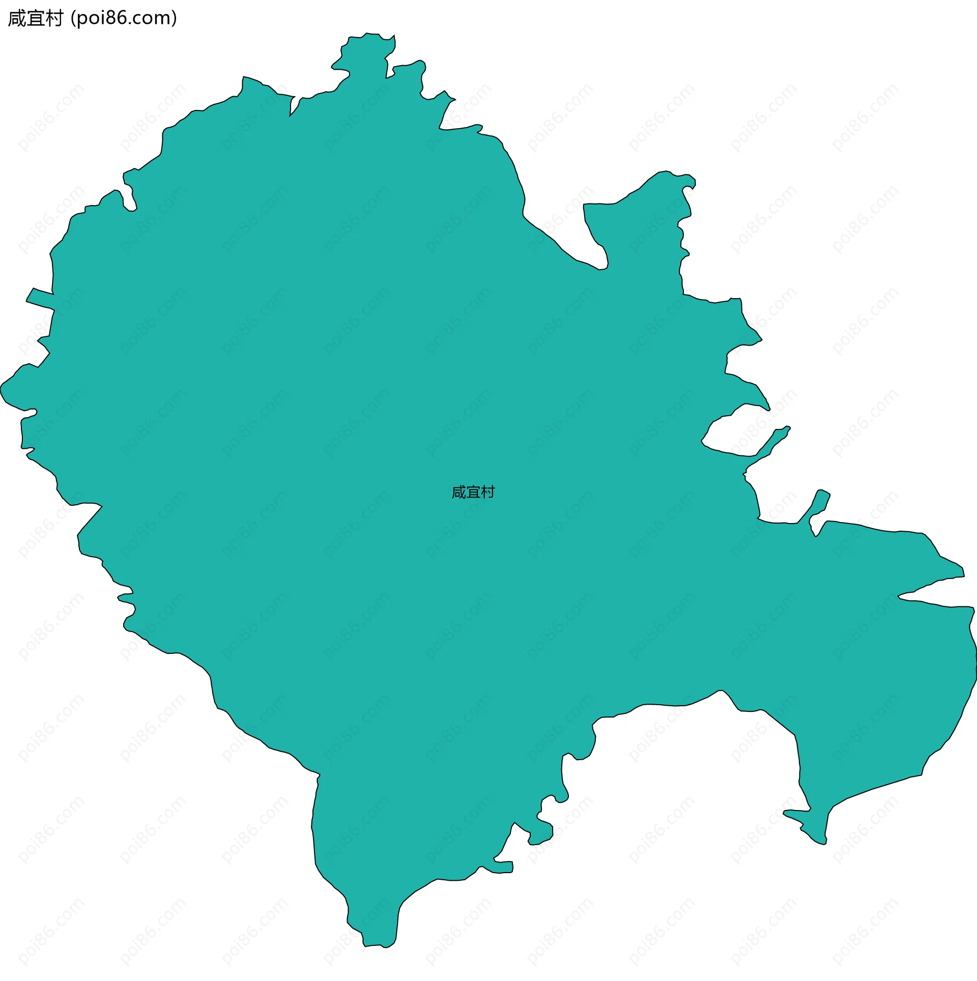 咸宜村边界地图