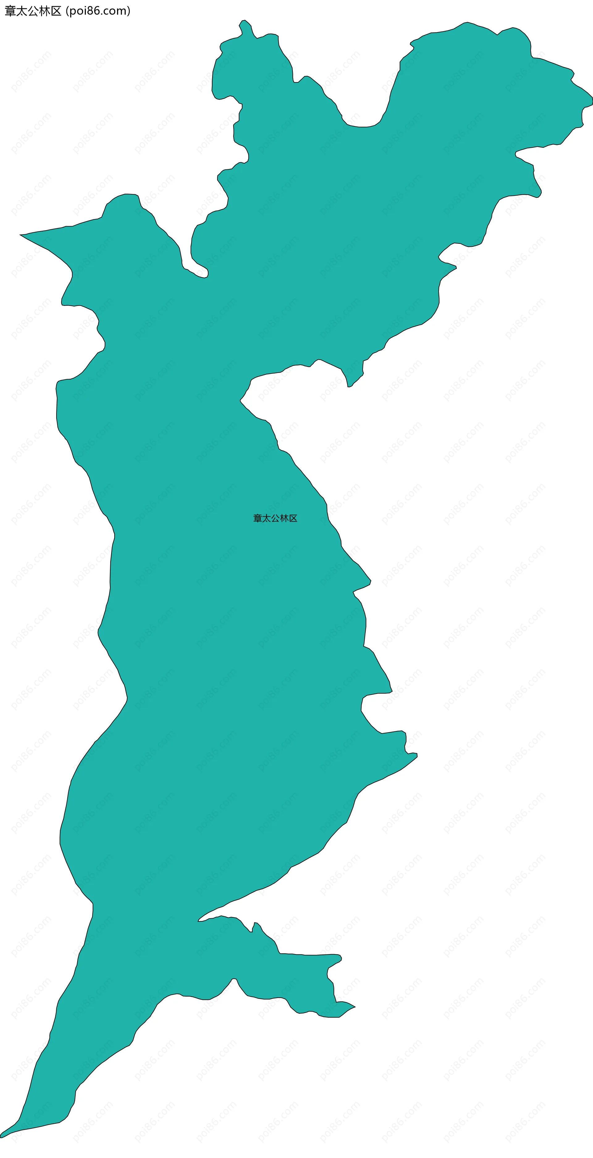 章太公林区边界地图