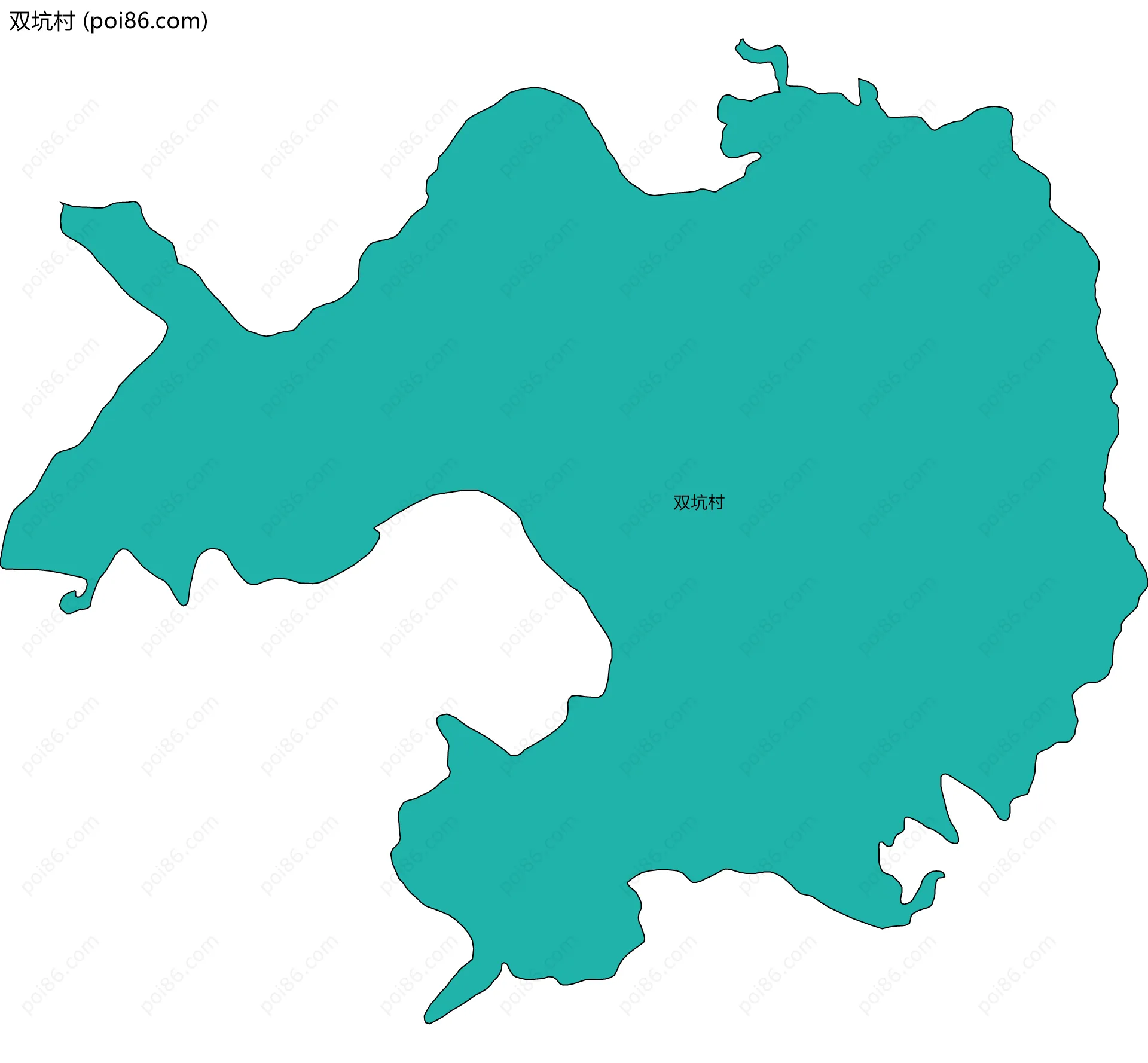 双坑村边界地图