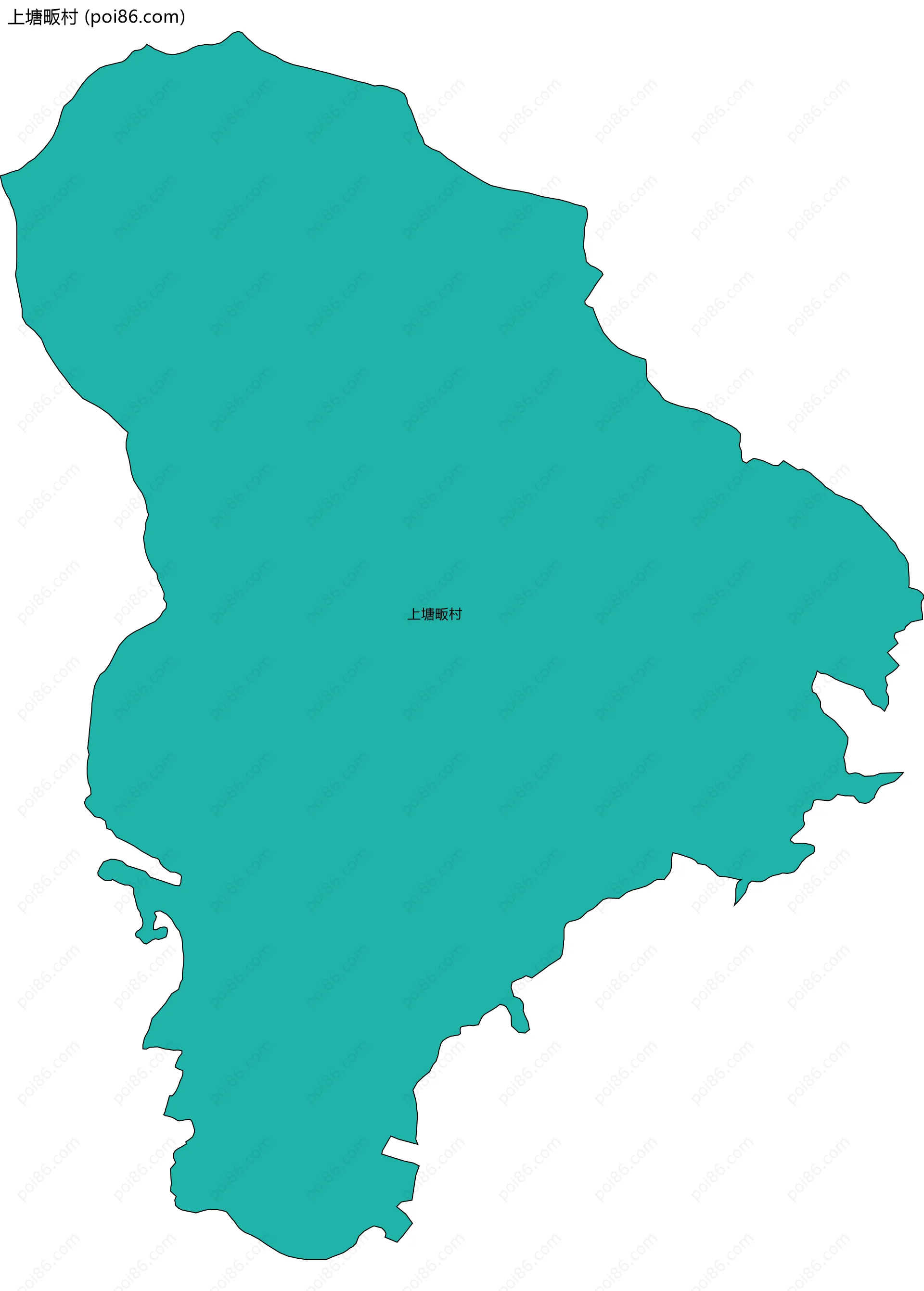 上塘畈村边界地图