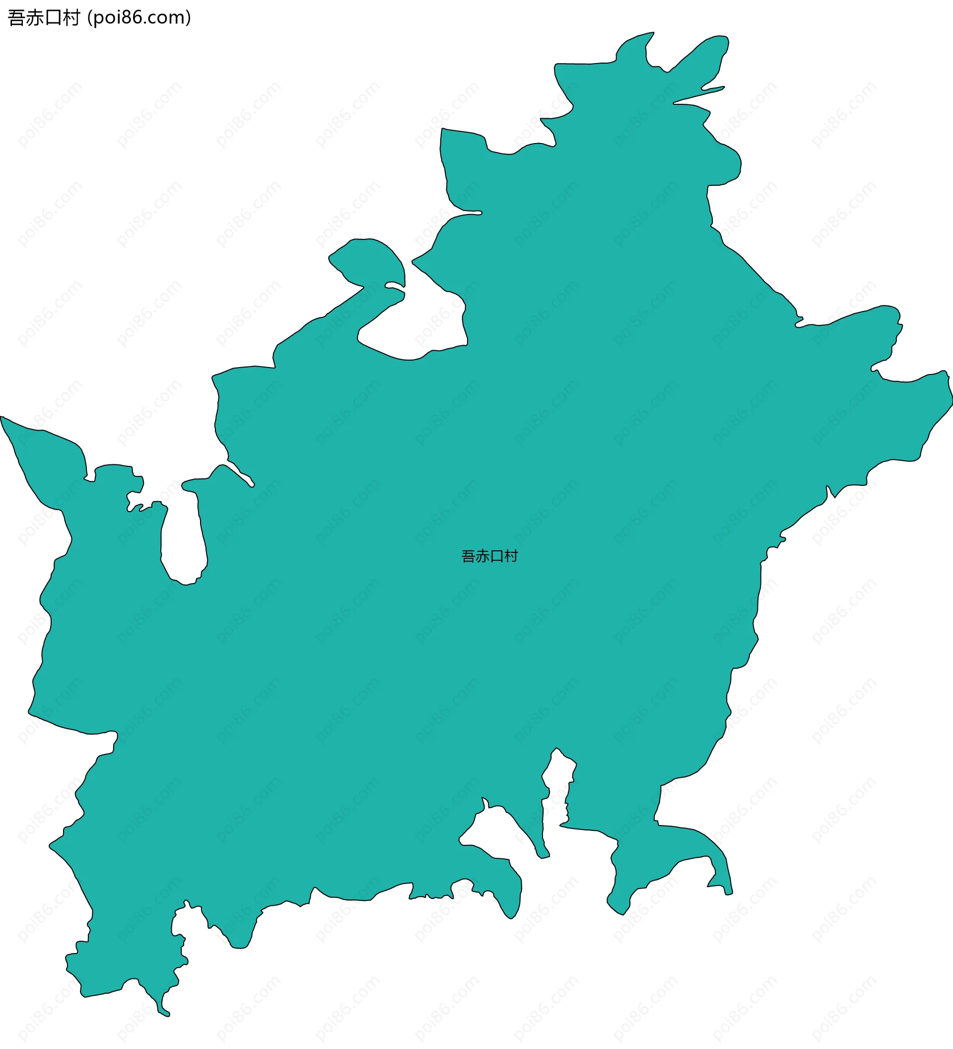 吾赤口村边界地图