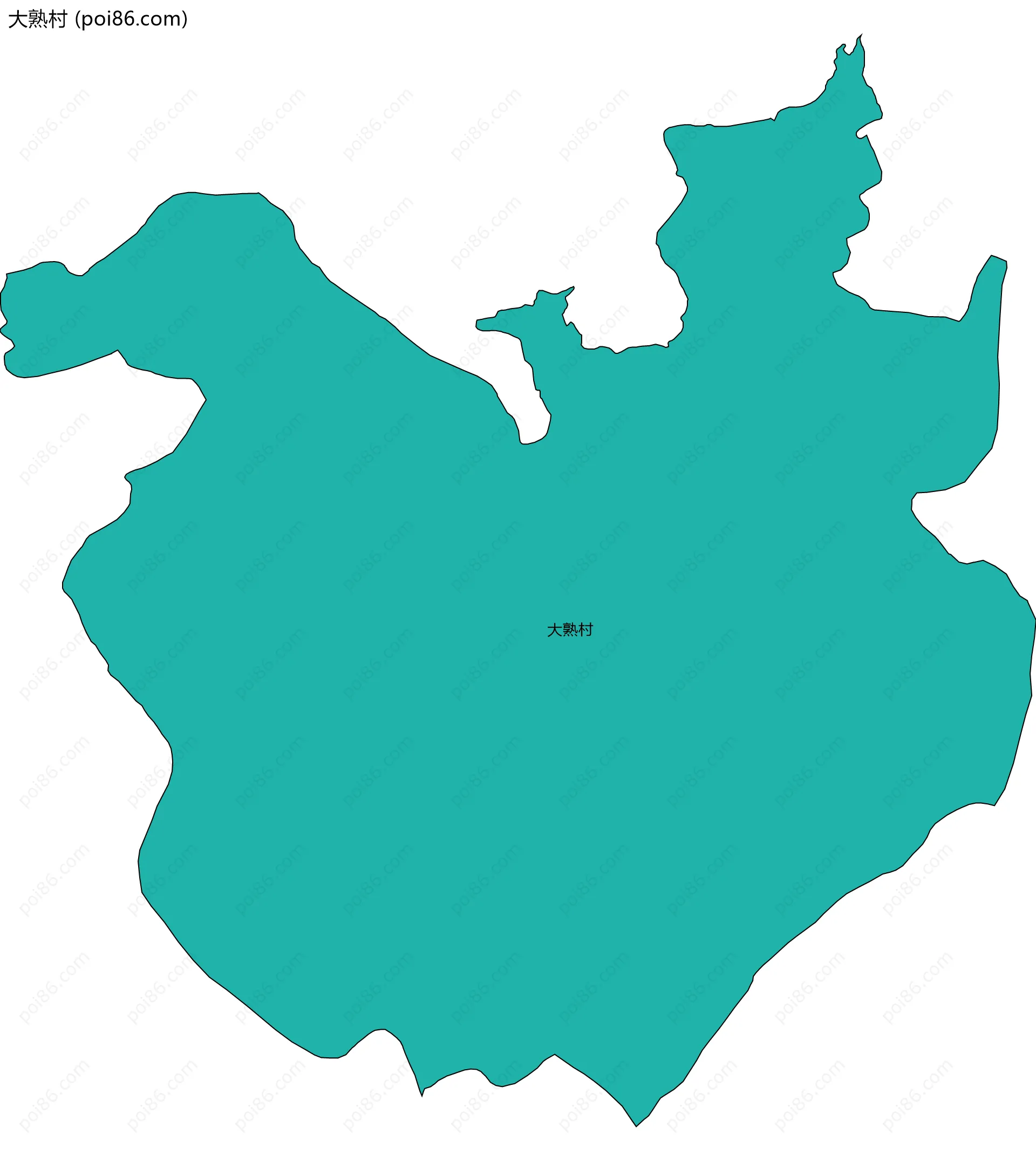 大熟村边界地图