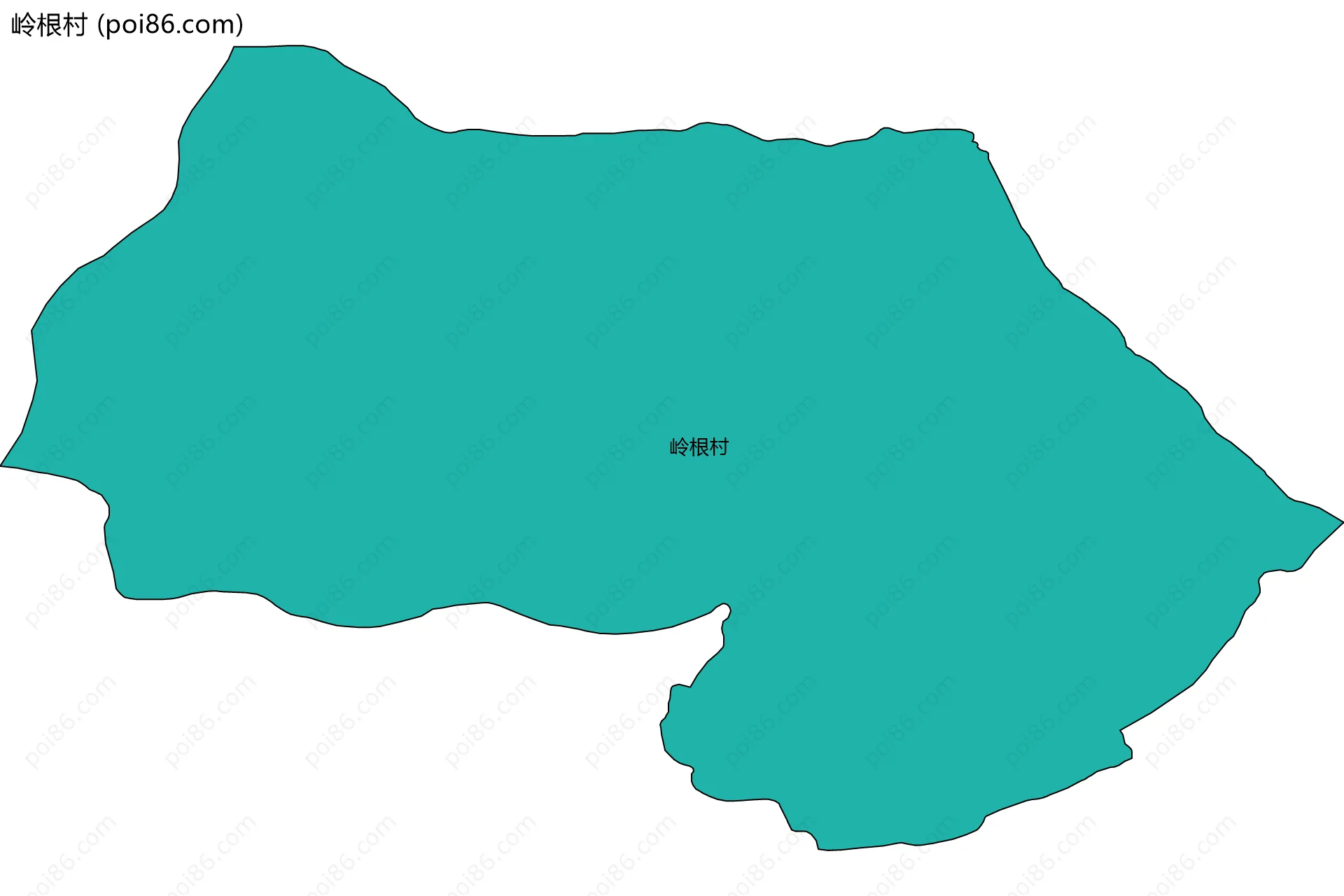 岭根村边界地图