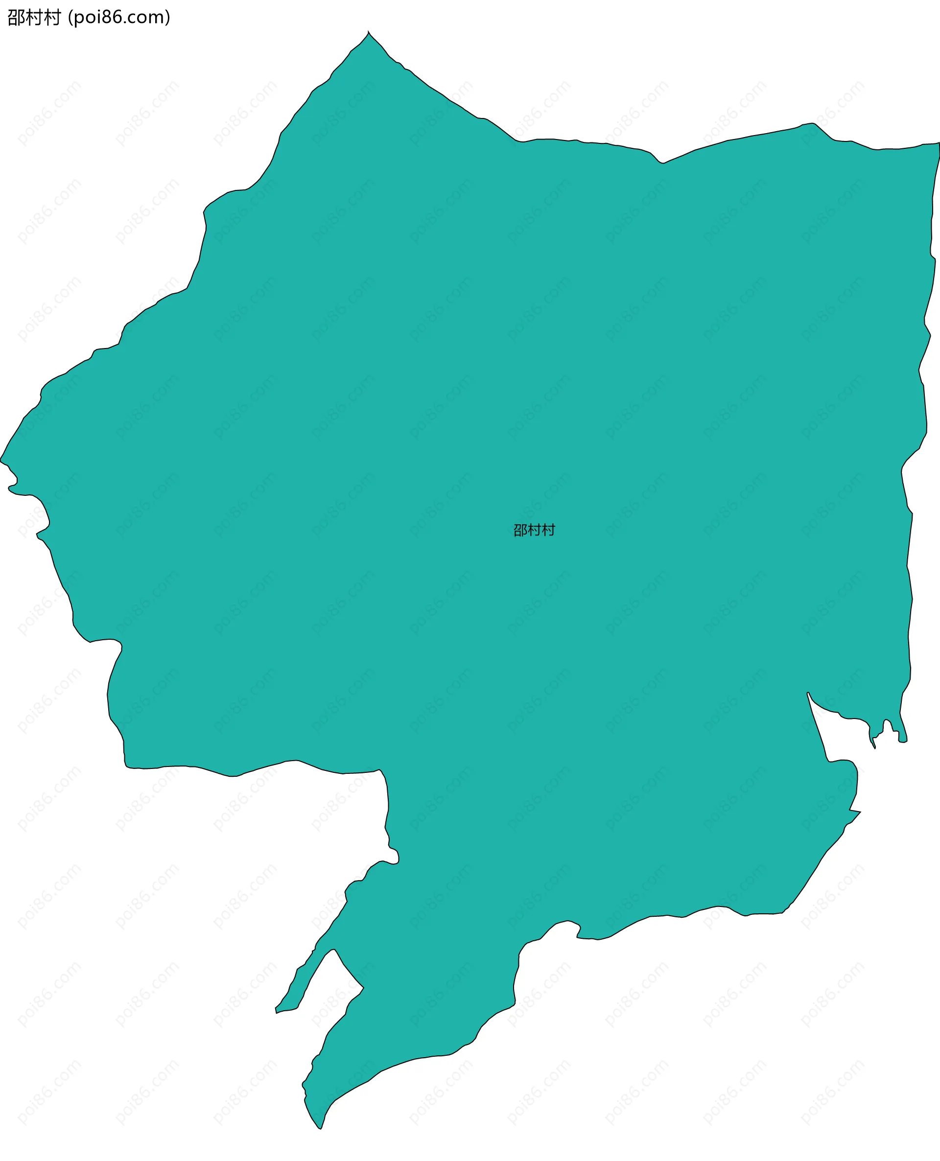 邵村村边界地图