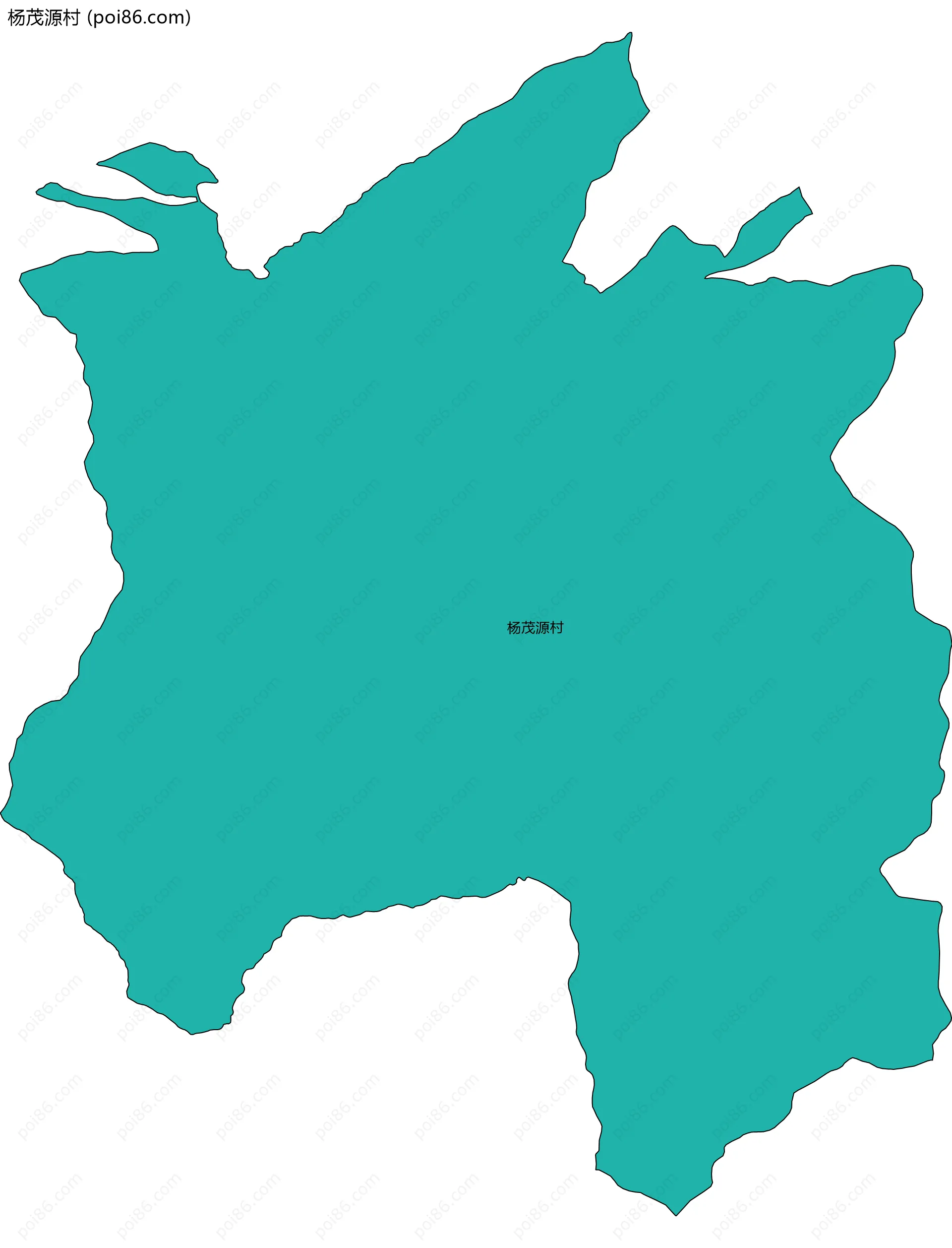 杨茂源村边界地图