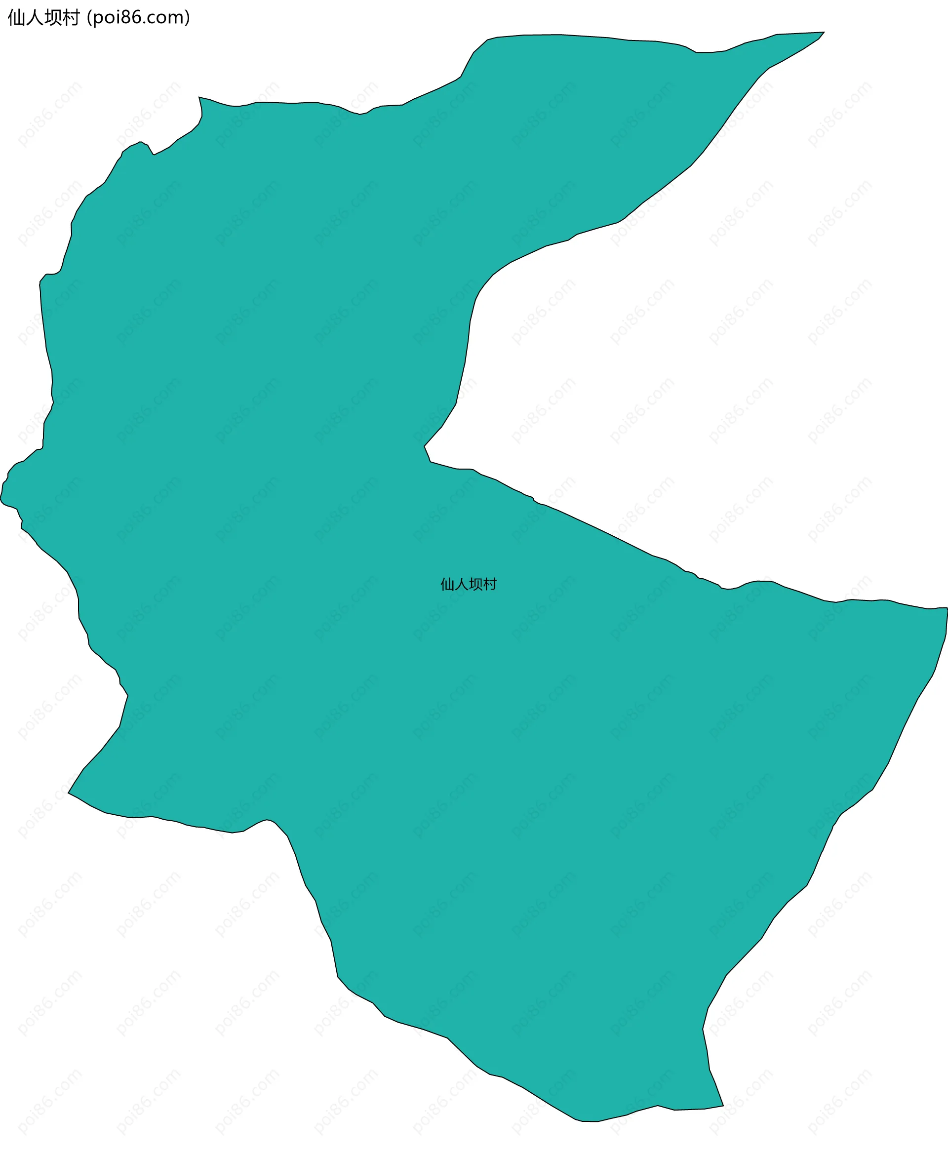 仙人坝村边界地图
