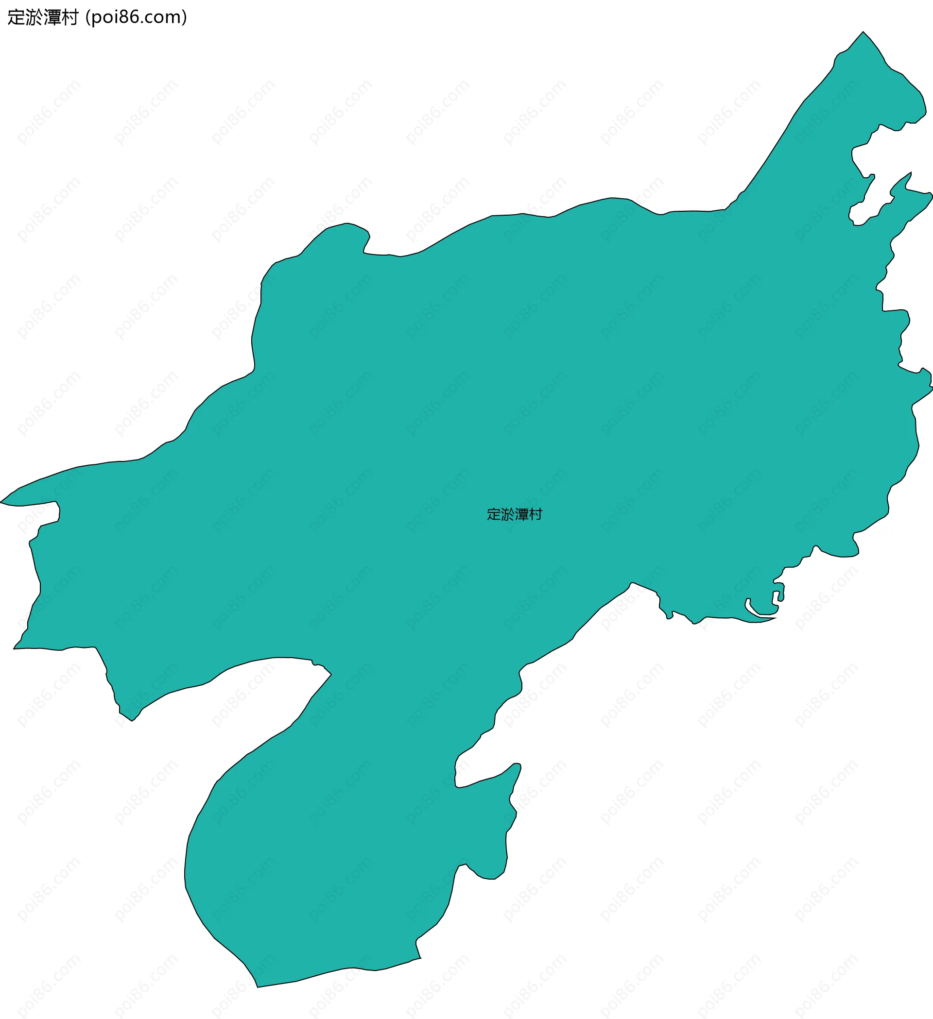 定淤潭村边界地图