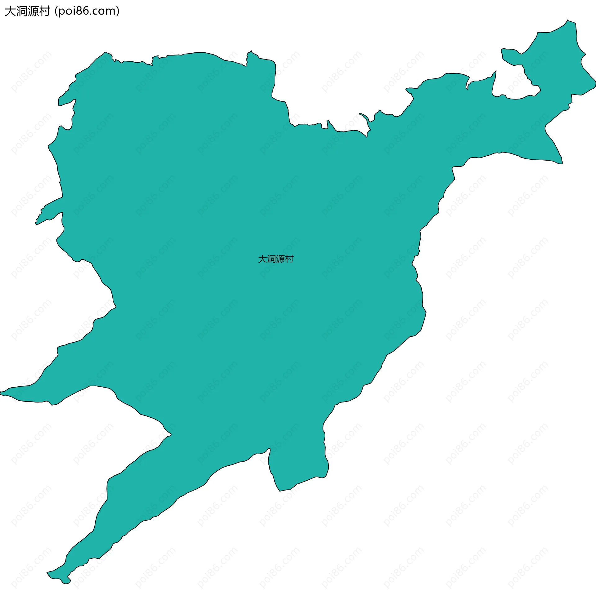 大洞源村边界地图