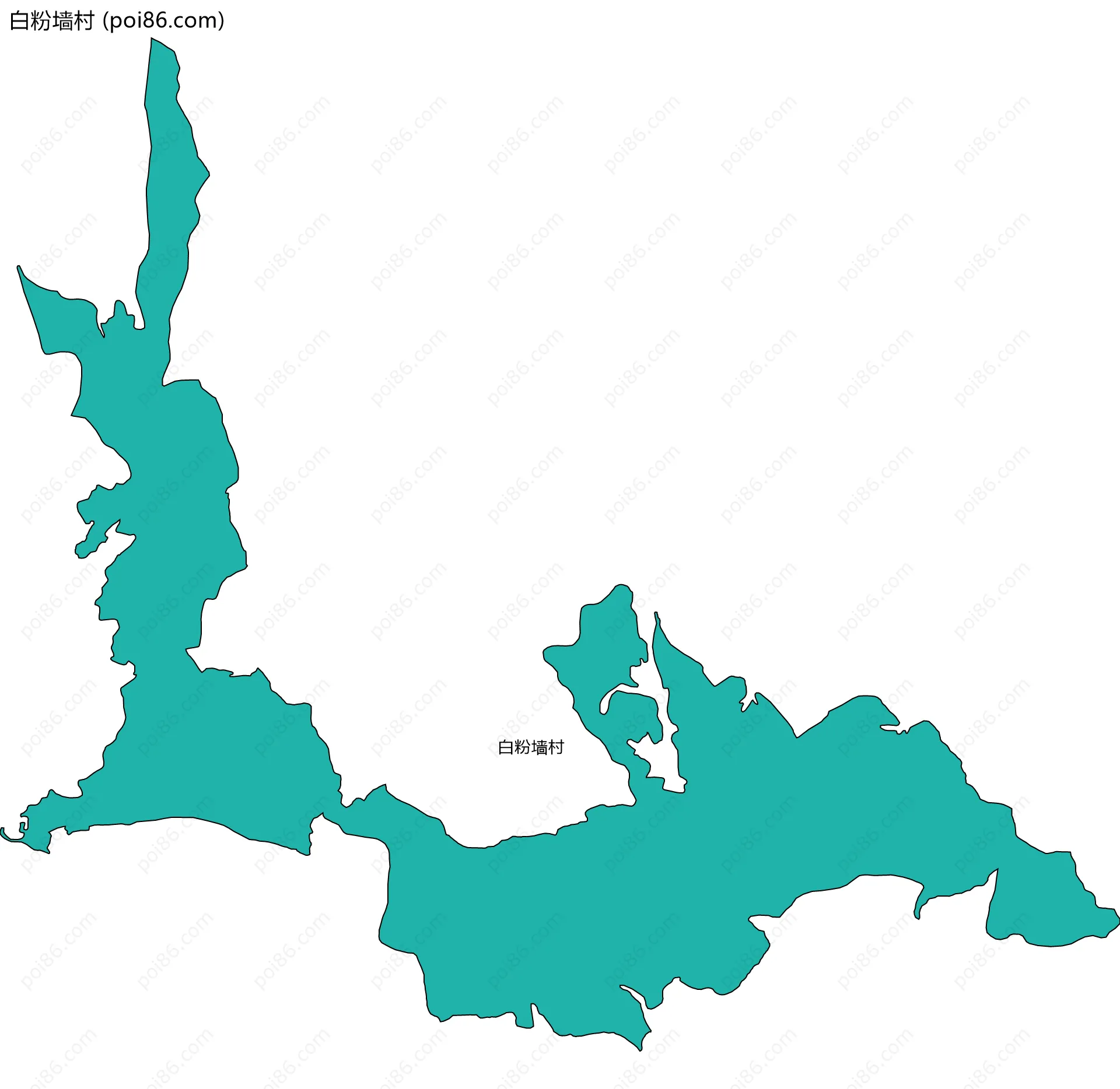 白粉墙村边界地图