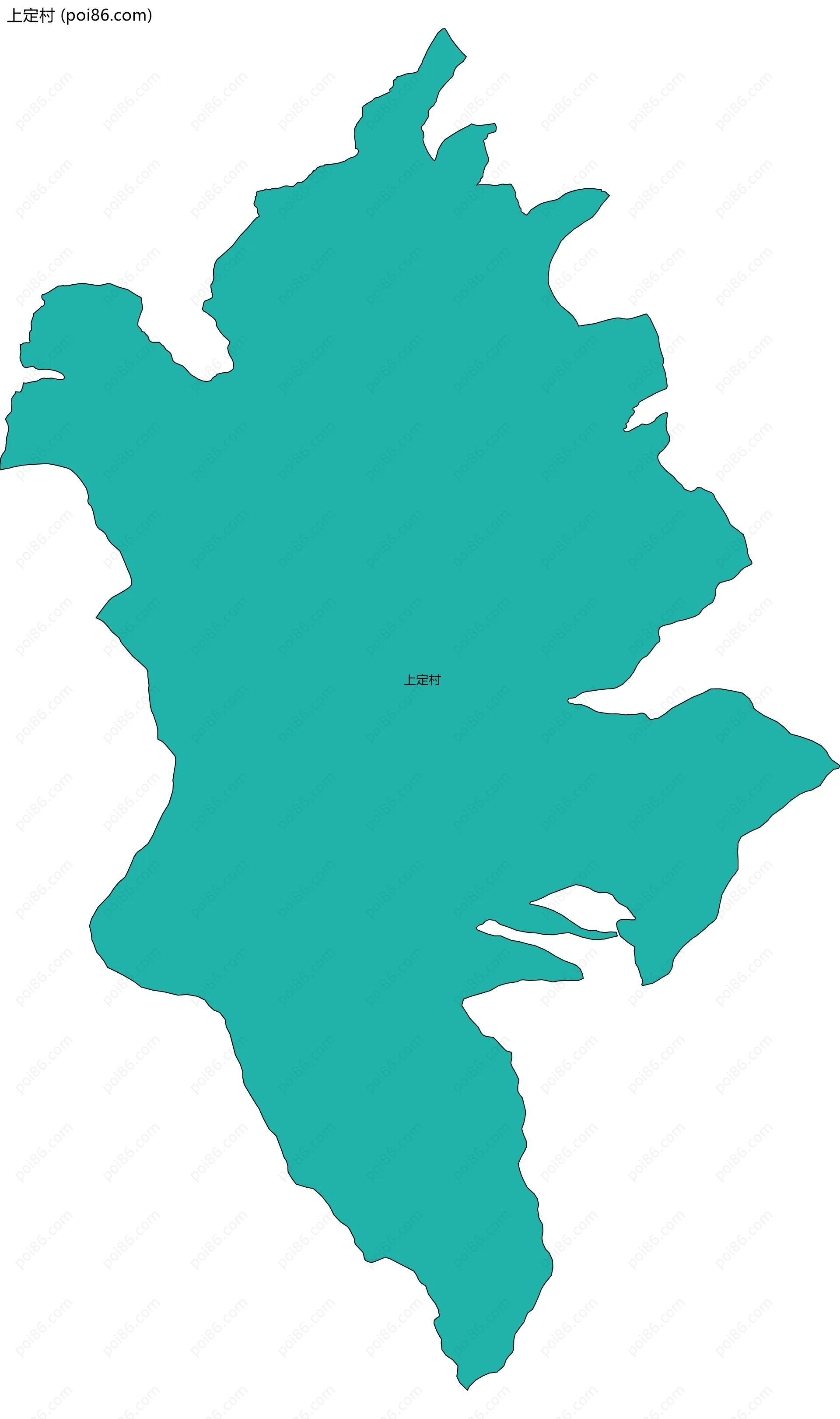 上定村边界地图