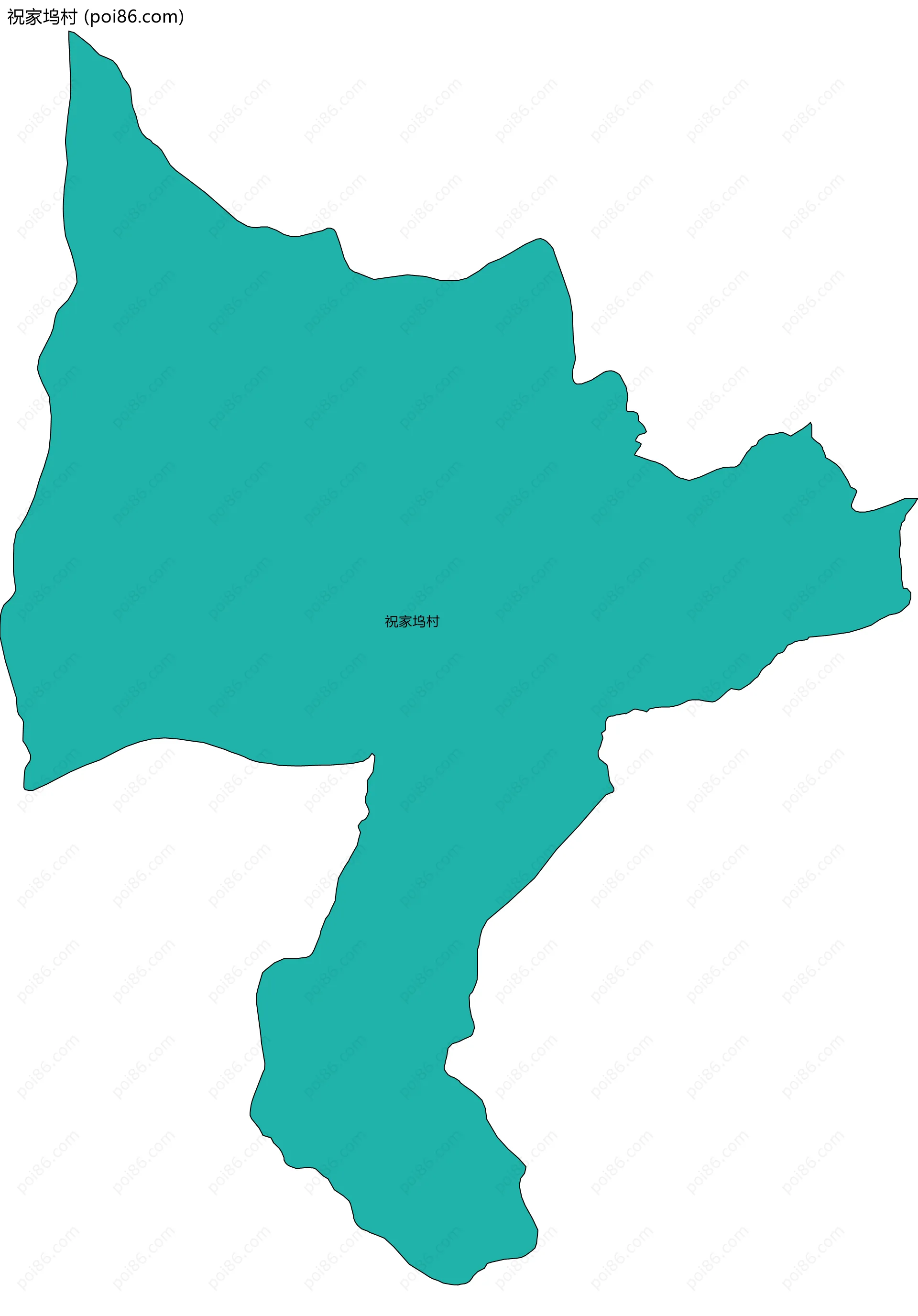 祝家坞村边界地图