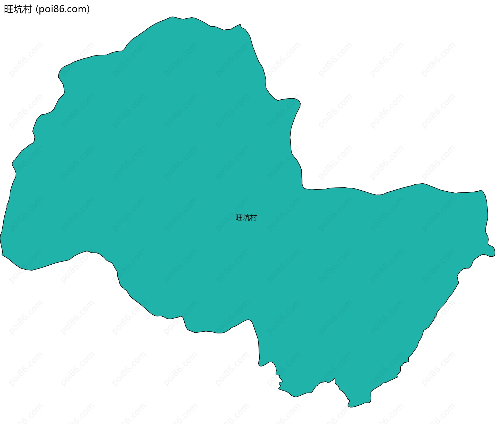 旺坑村边界地图
