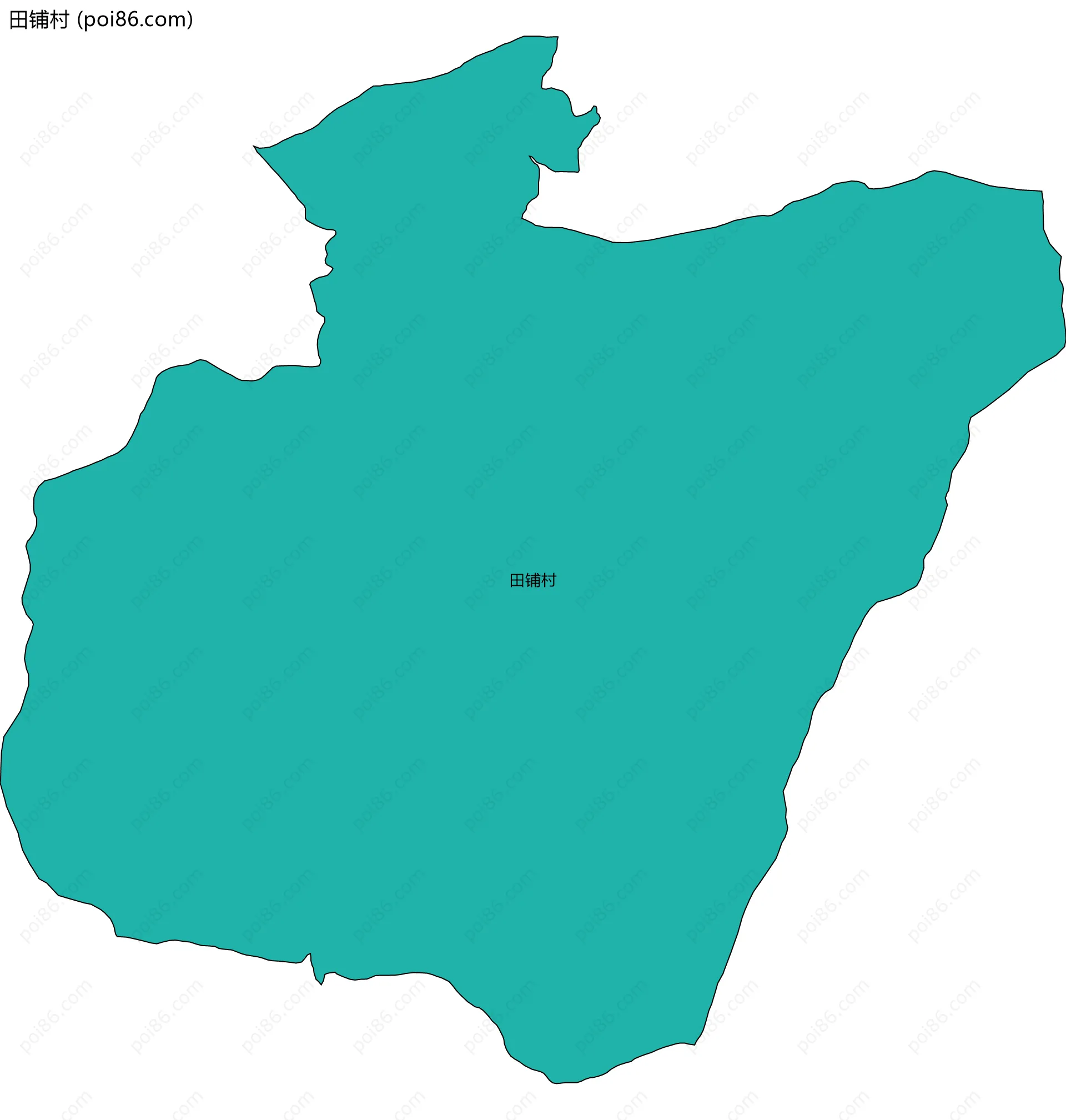 田铺村边界地图