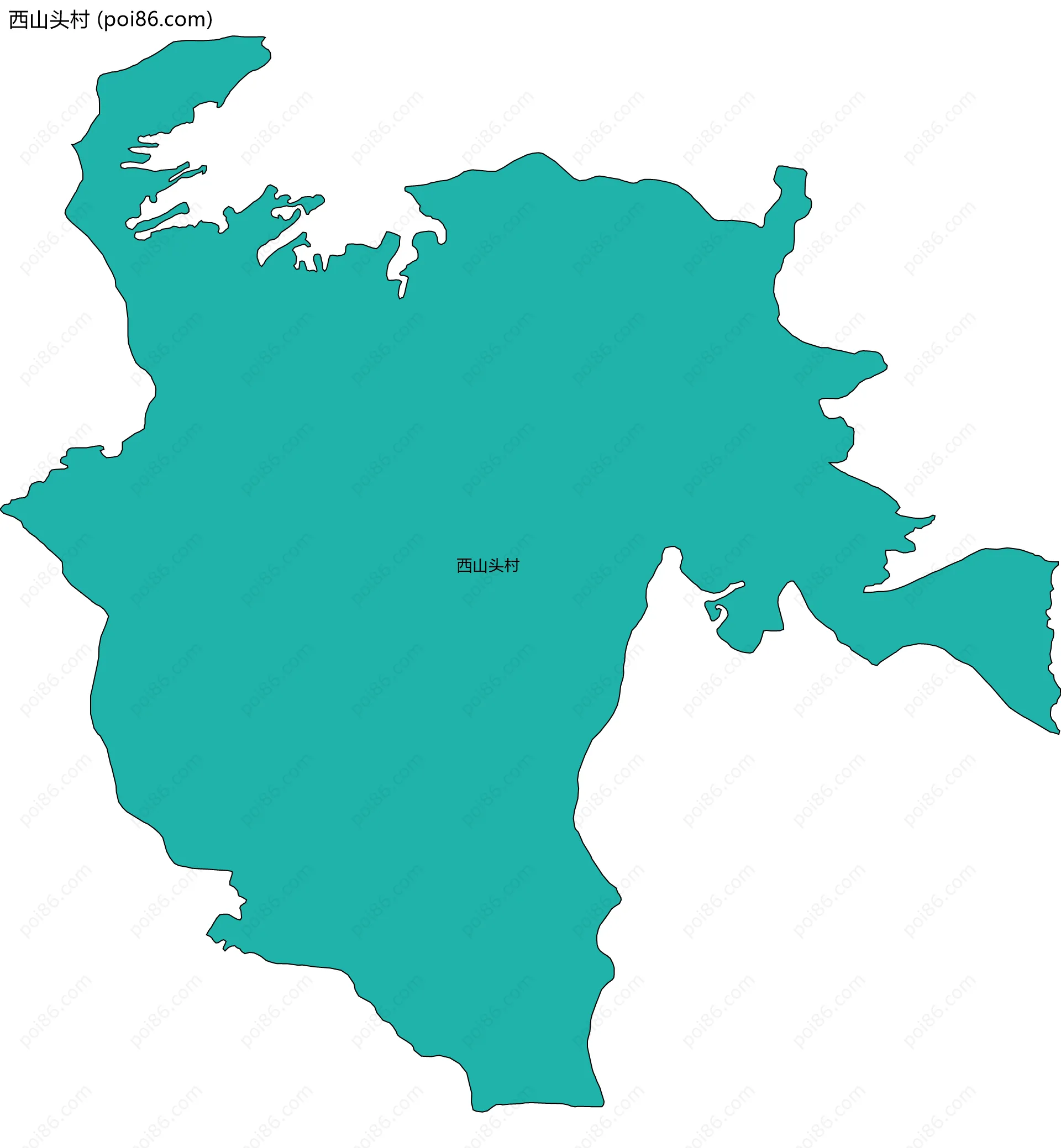 西山头村边界地图