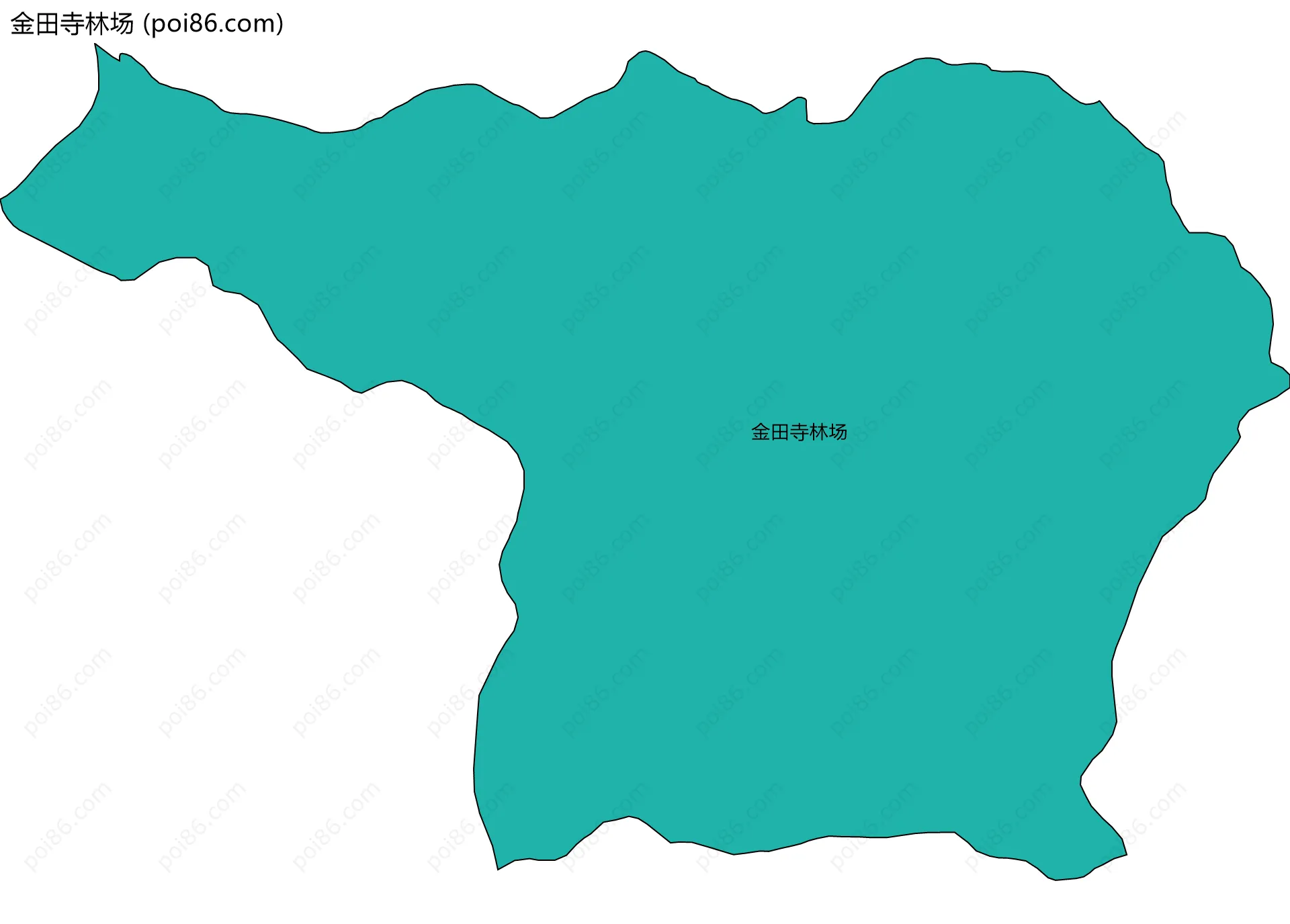 金田寺林场边界地图