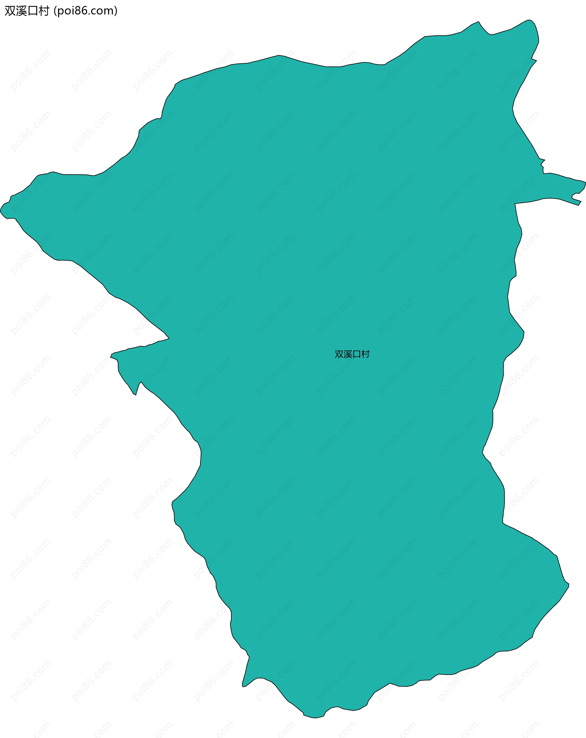 双溪口村边界地图