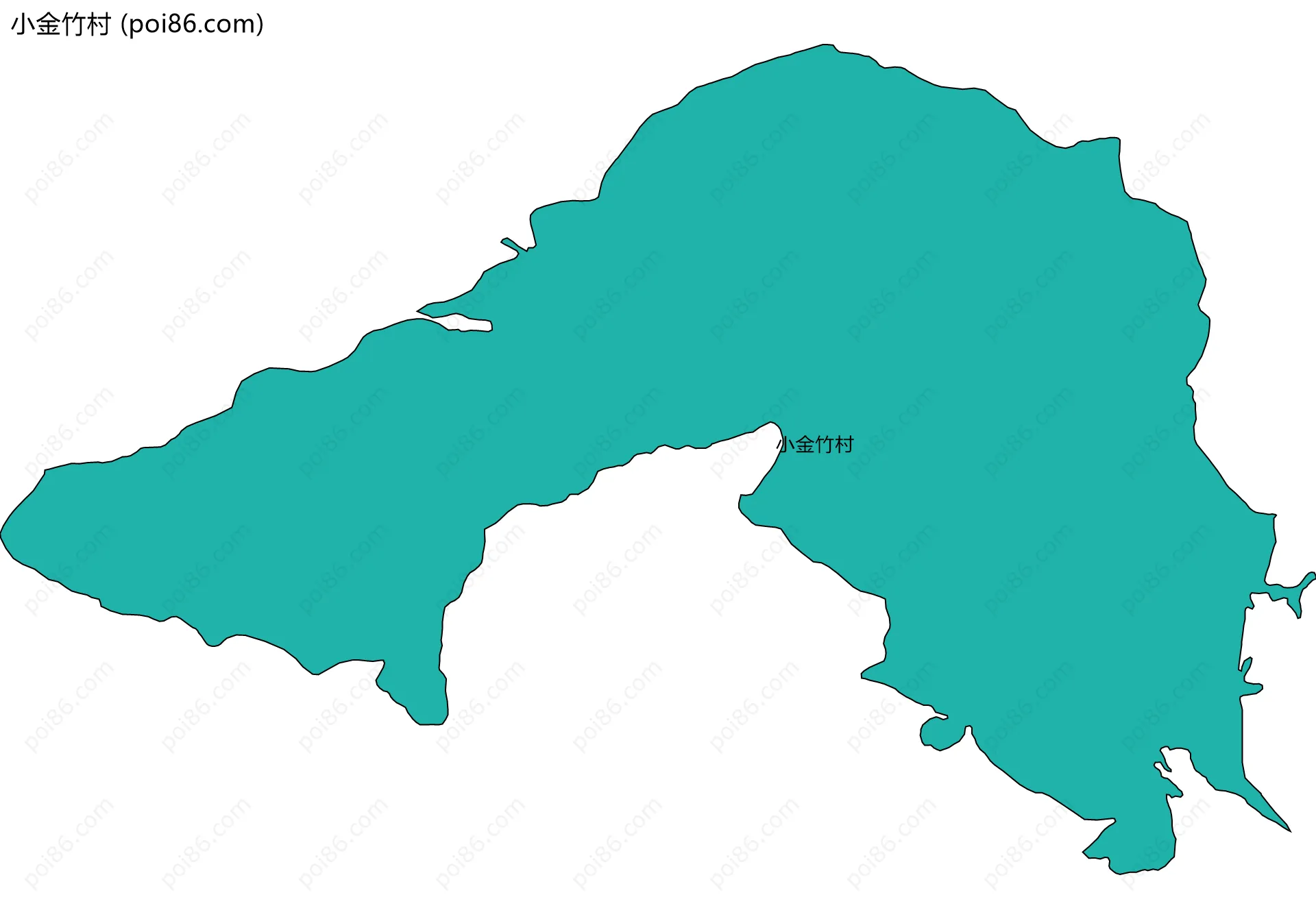 小金竹村边界地图