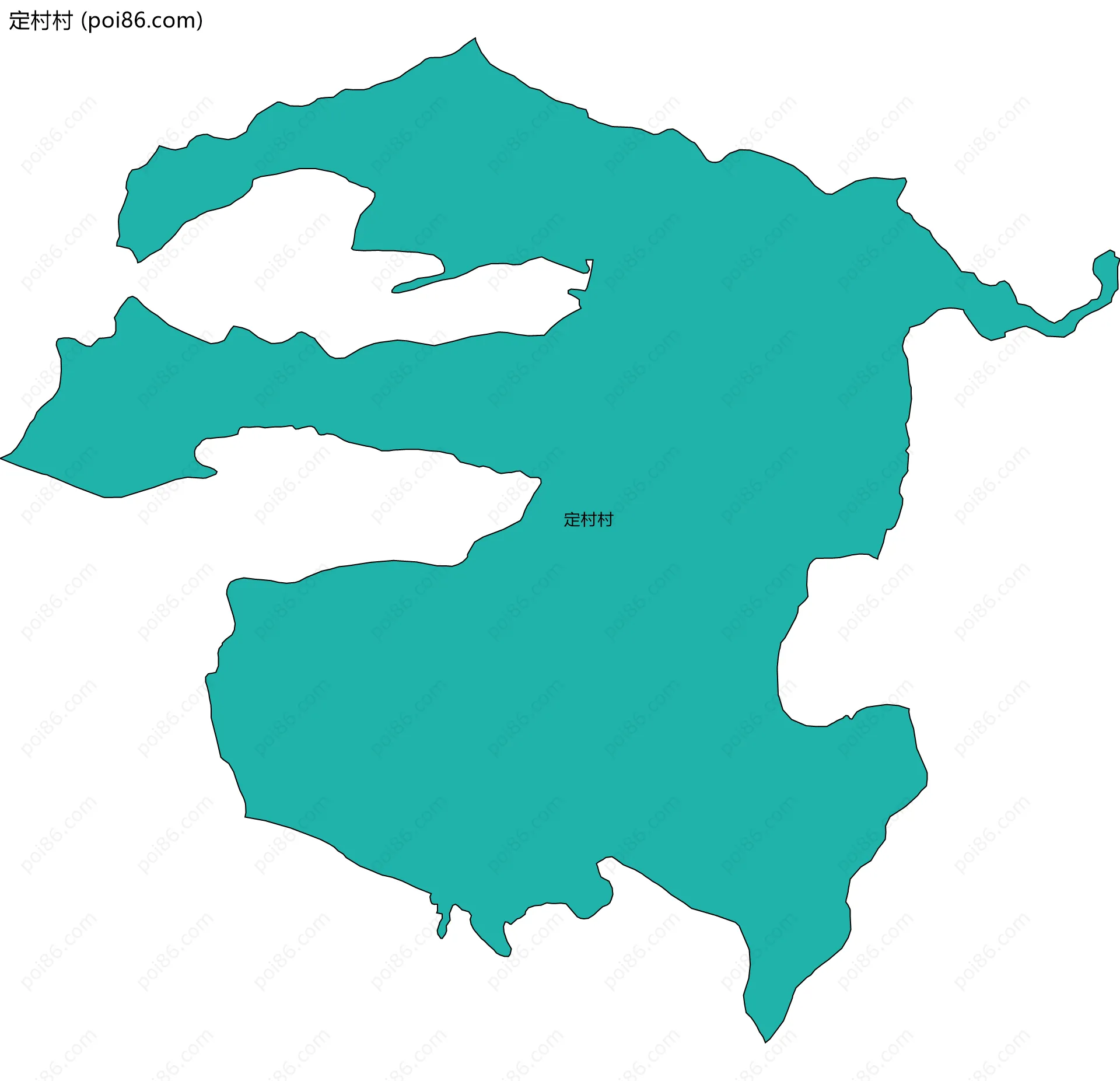 定村村边界地图