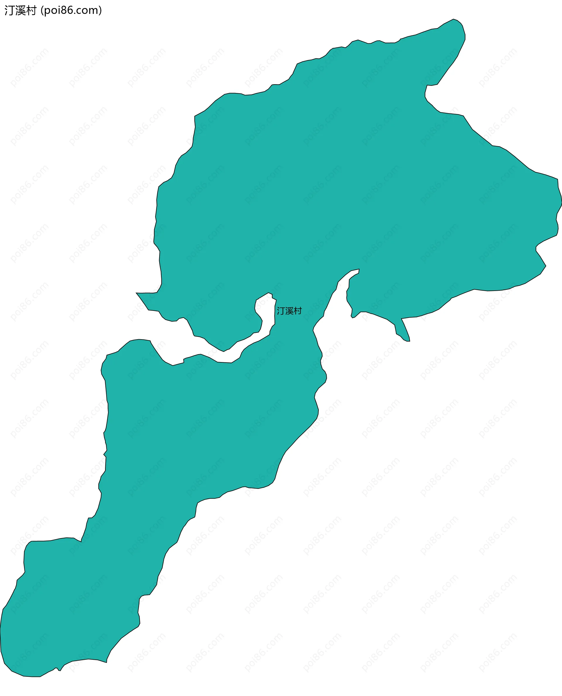 汀溪村边界地图