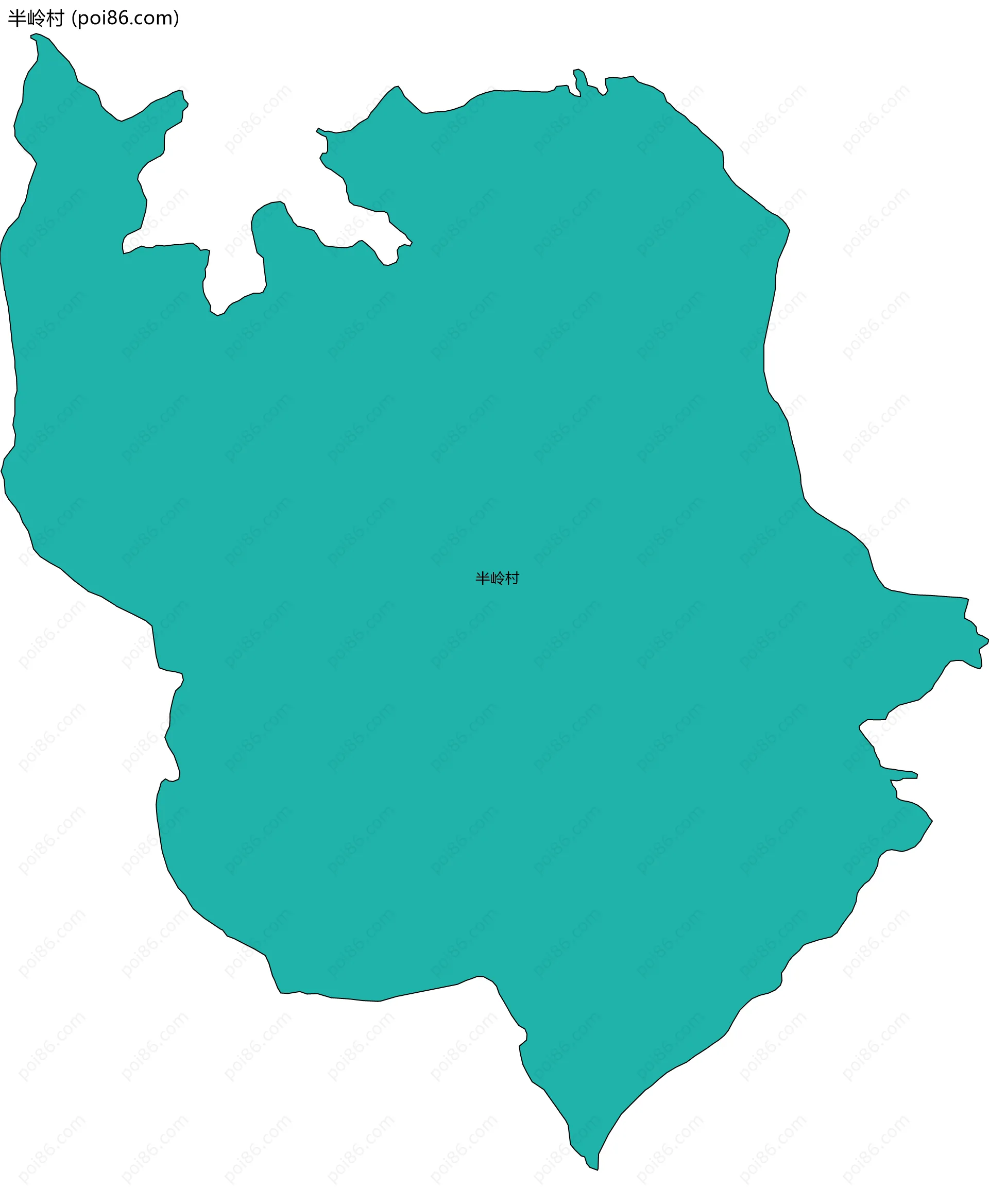 半岭村边界地图