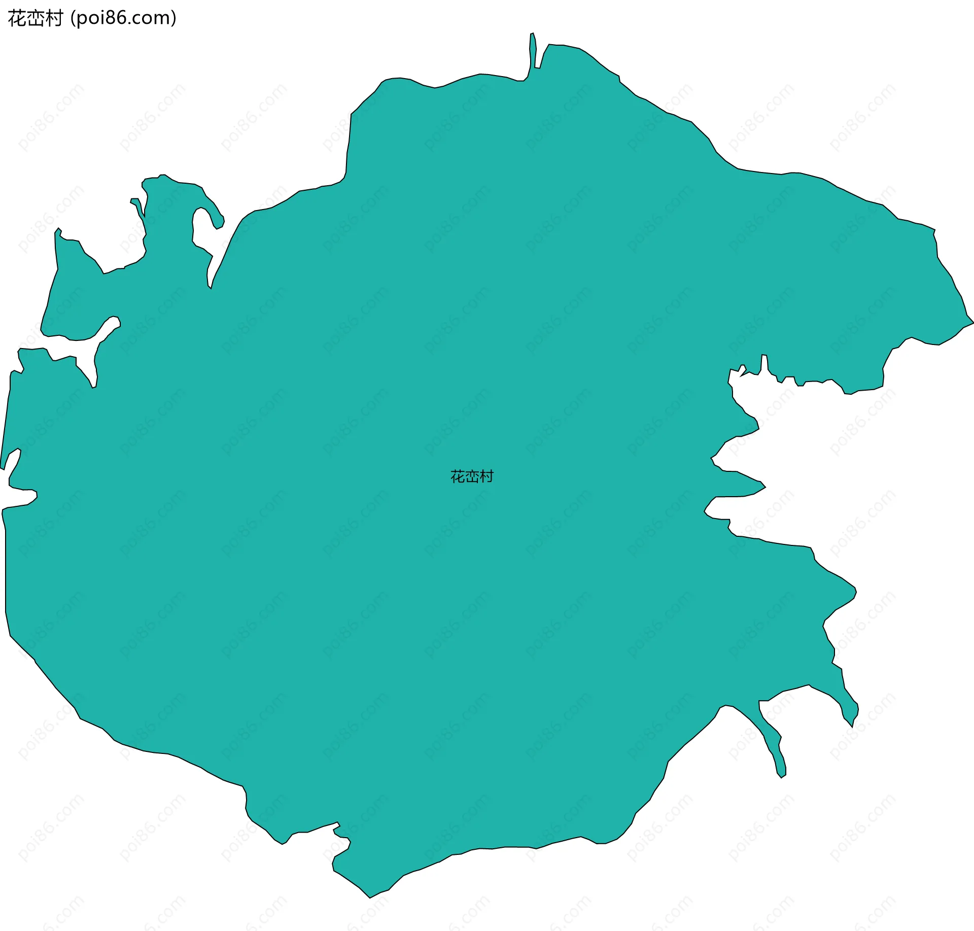 花峦村边界地图