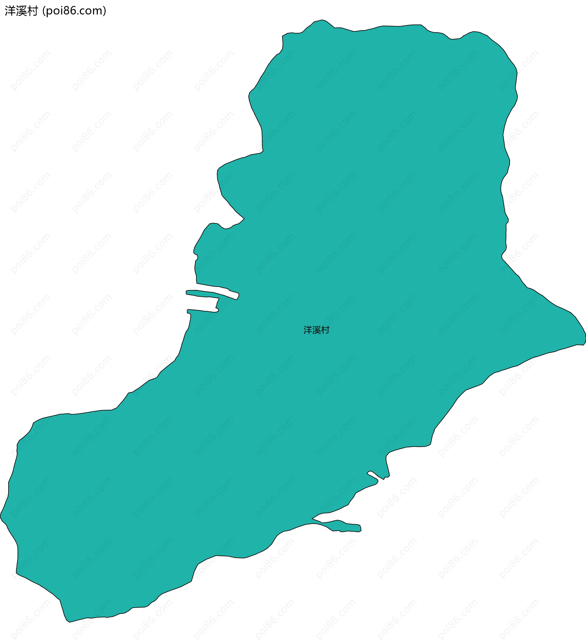 洋溪村边界地图