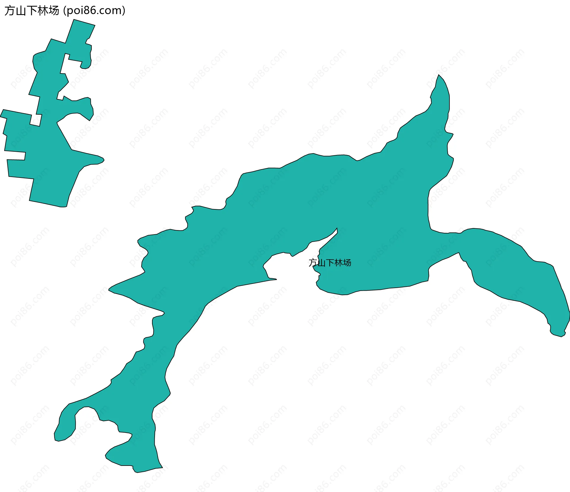 方山下林场边界地图