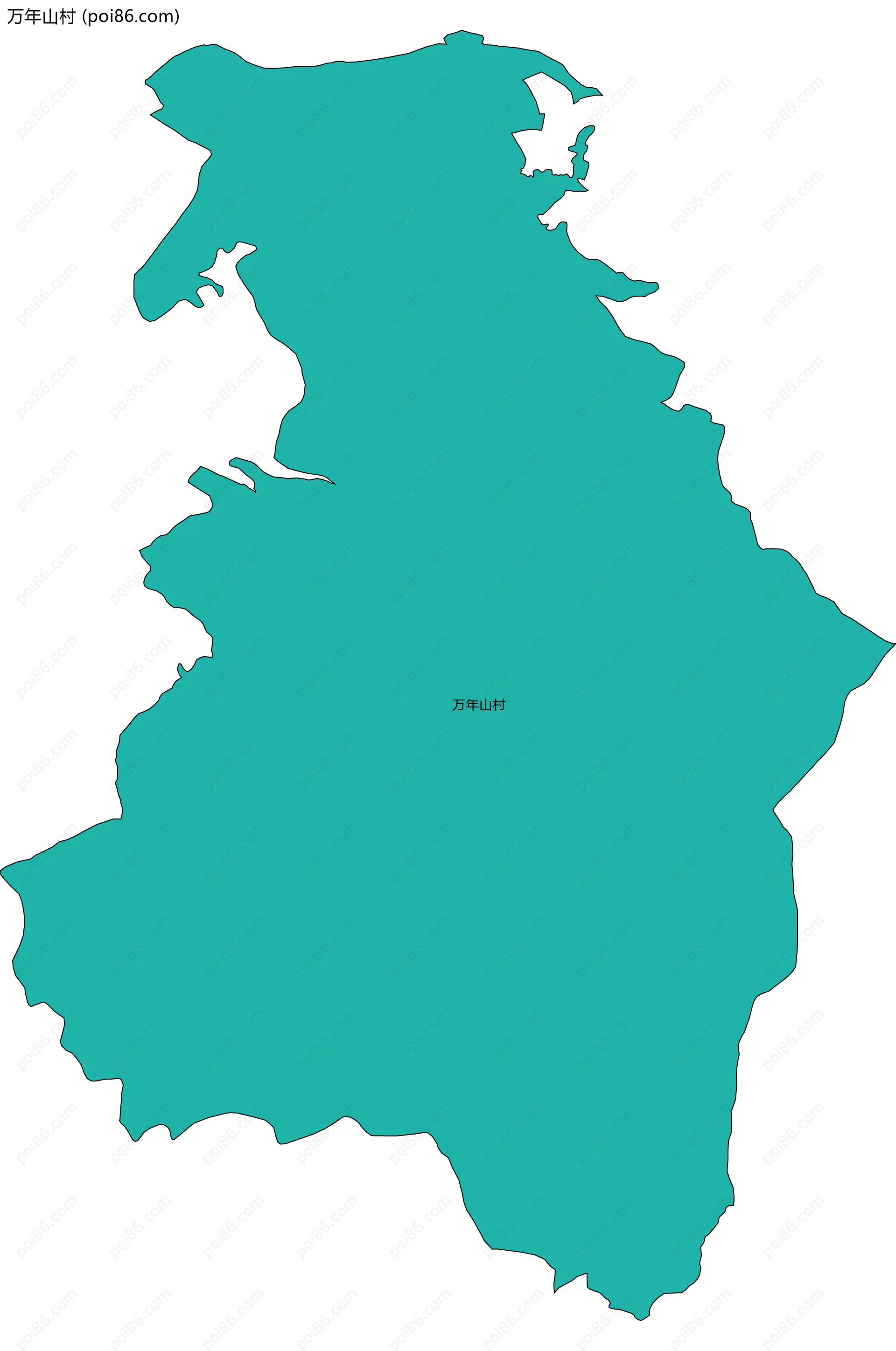 万年山村边界地图