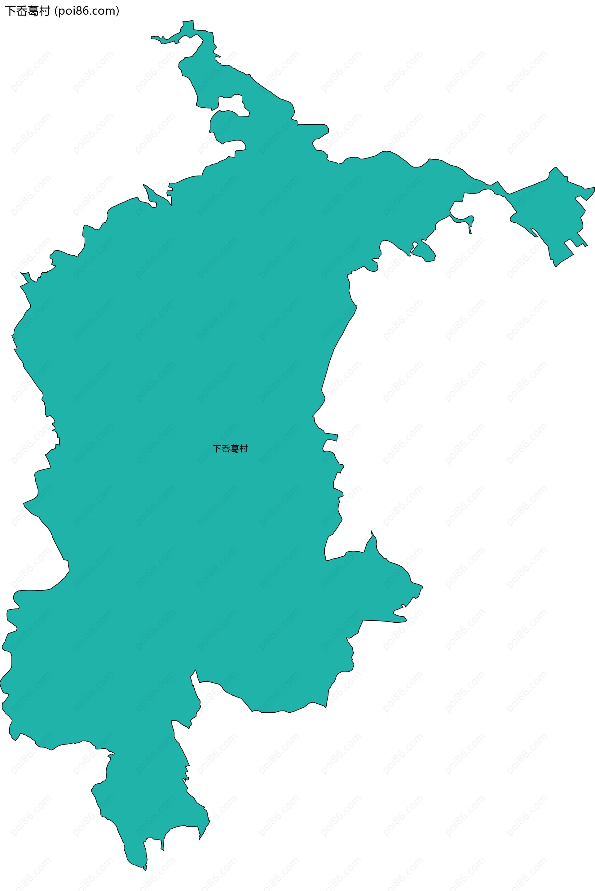 下岙葛村边界地图