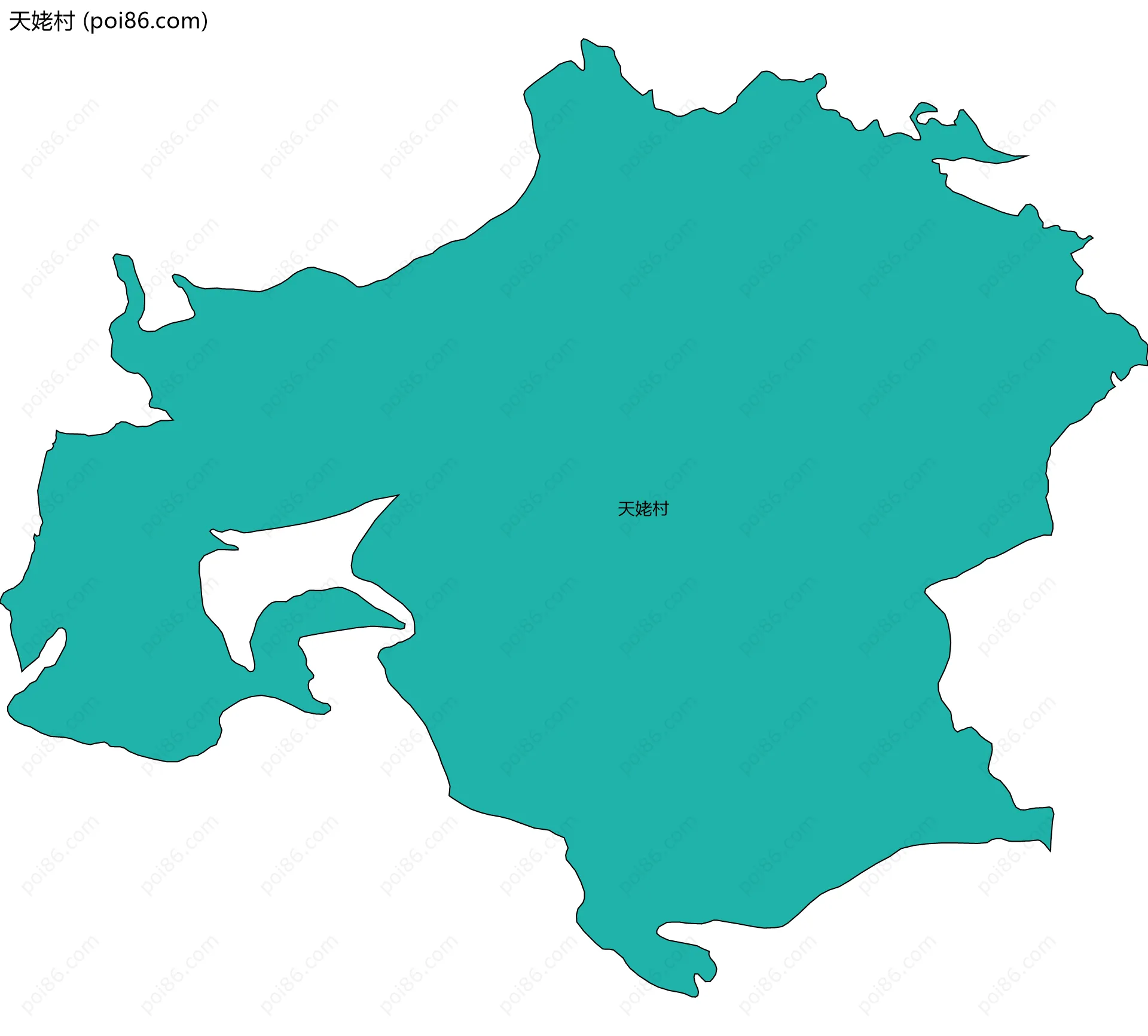 天姥村边界地图