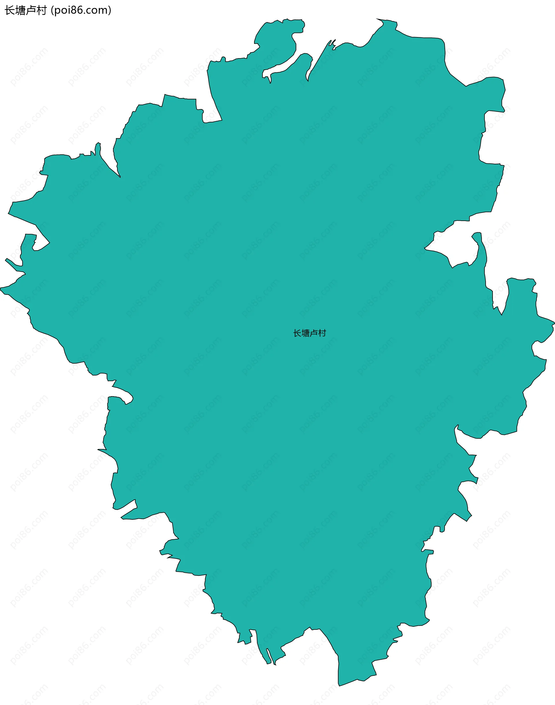 长塘卢村边界地图