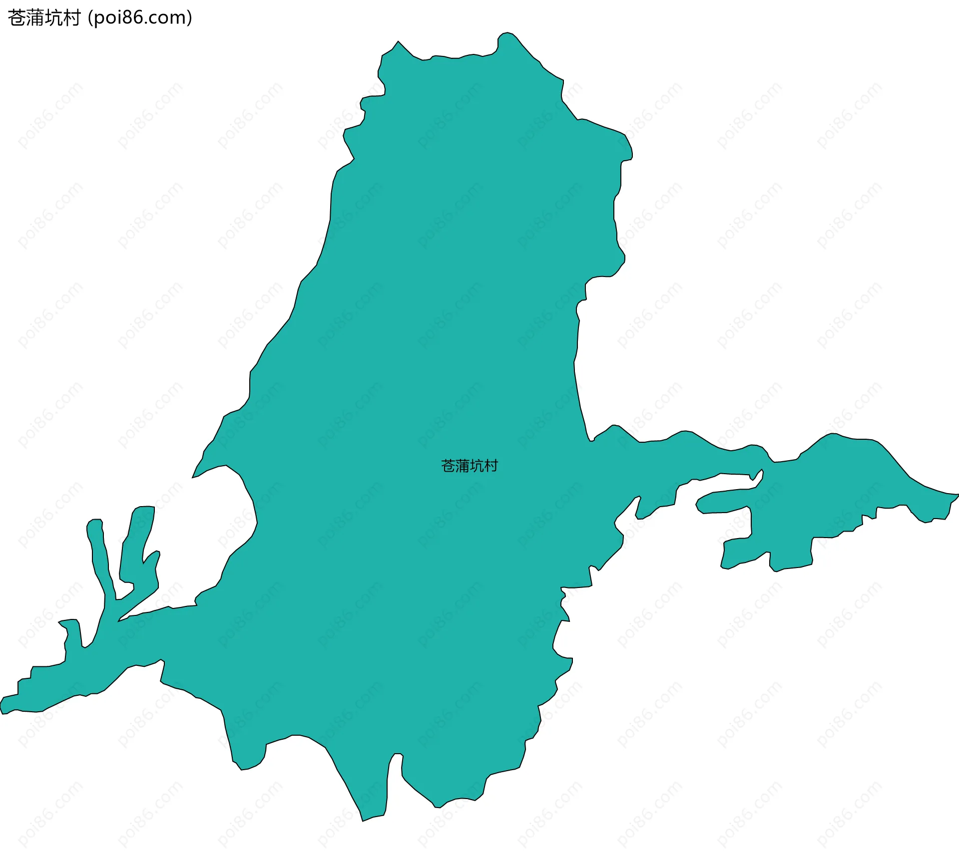 苍蒲坑村边界地图