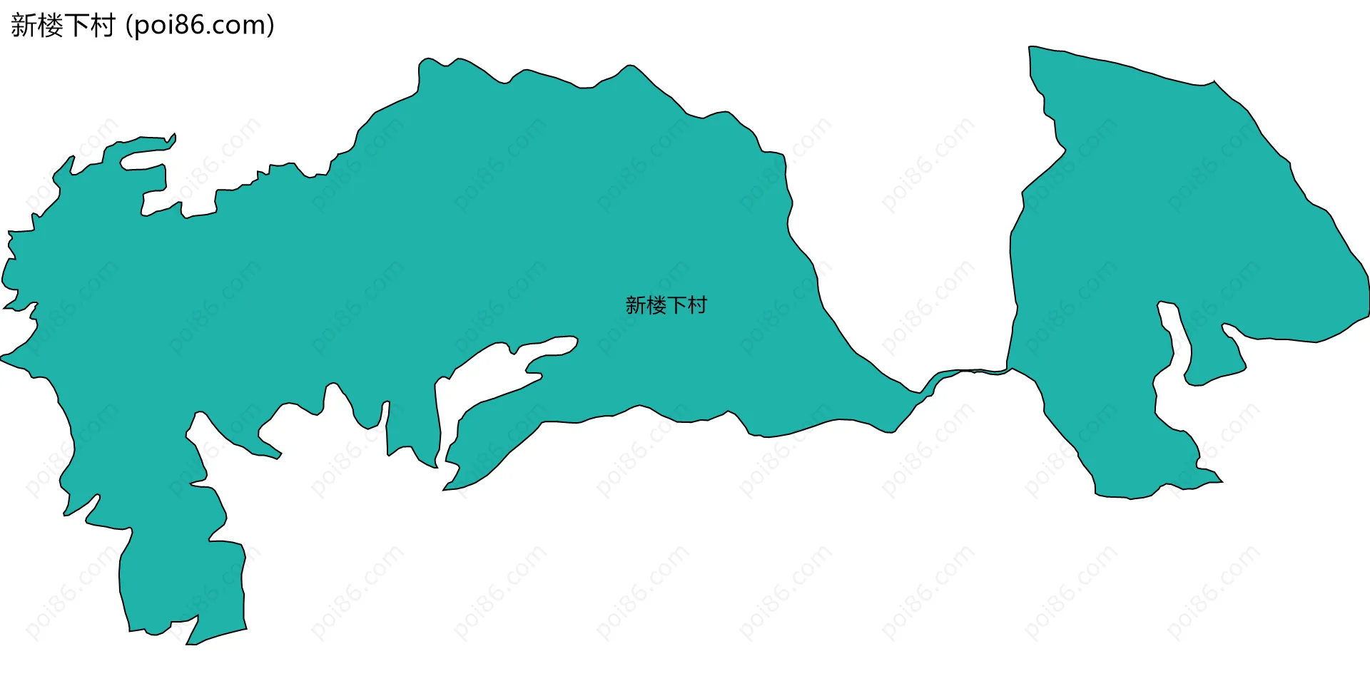 新楼下村边界地图