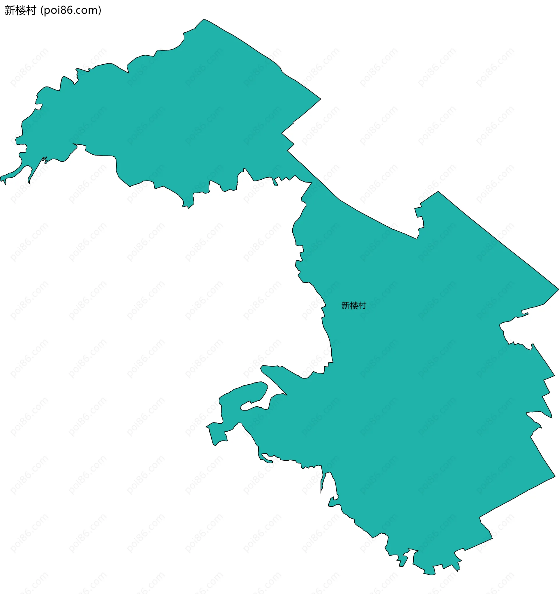 新楼村边界地图