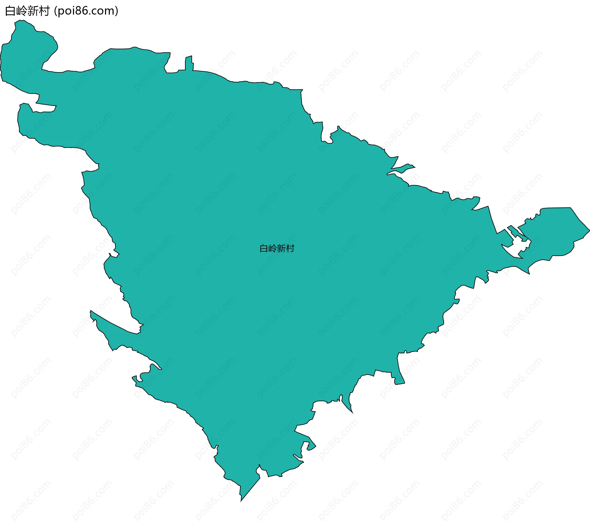 白岭新村边界地图