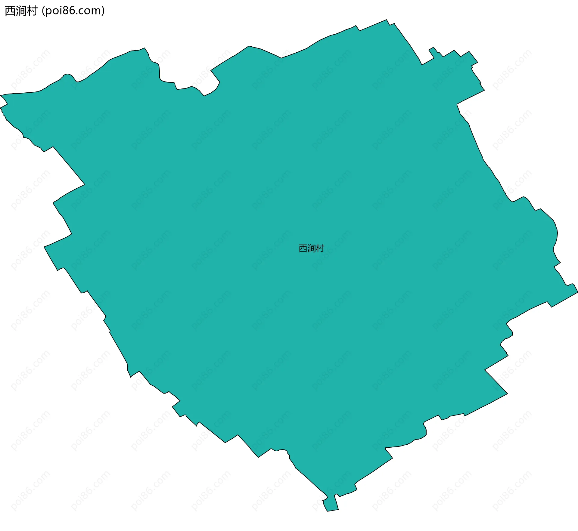 西涧村边界地图