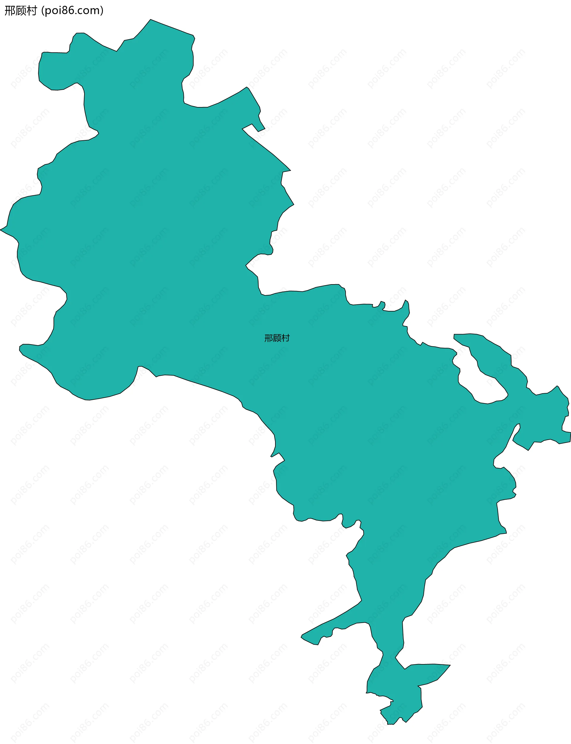 邢顾村边界地图