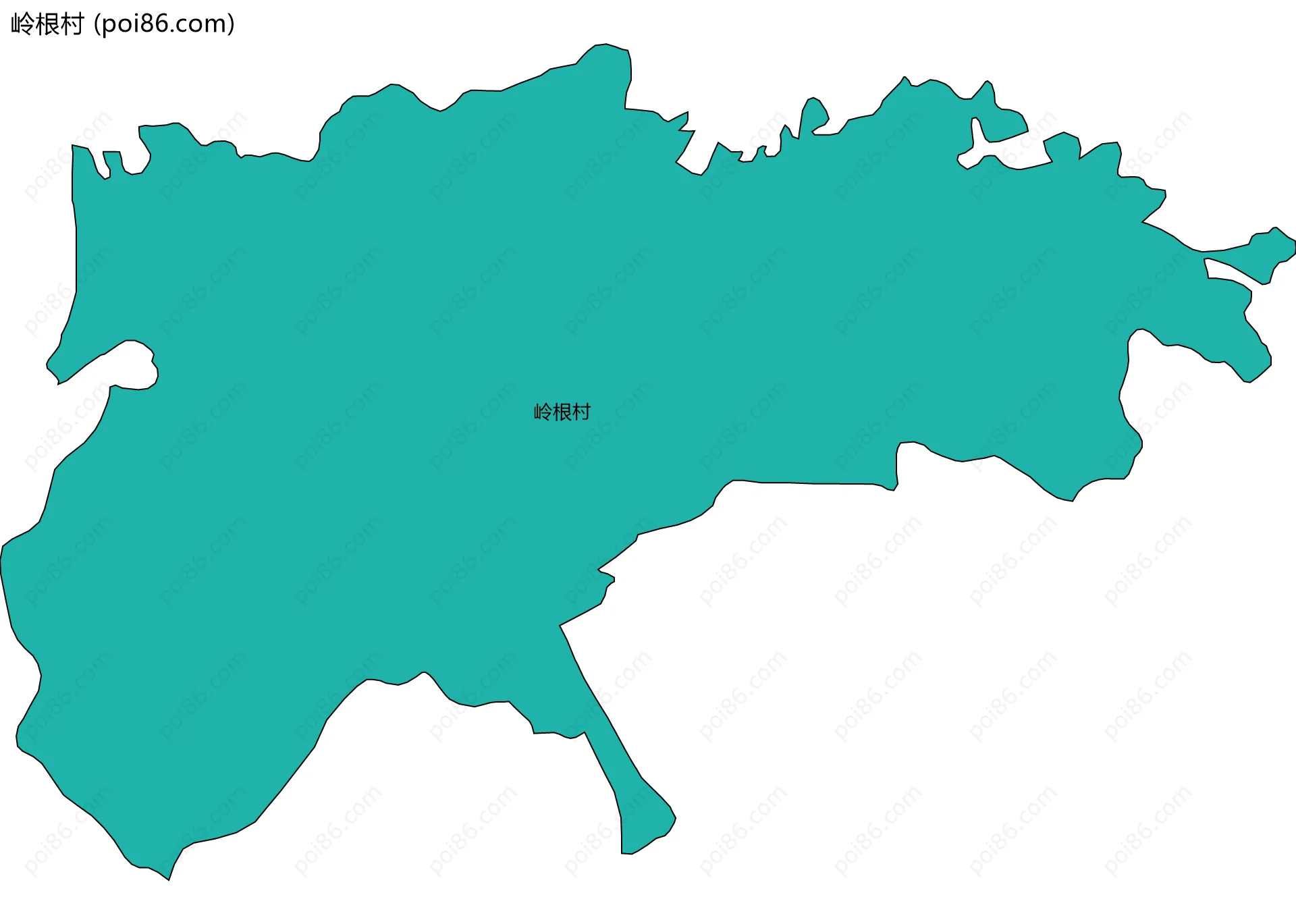 岭根村边界地图
